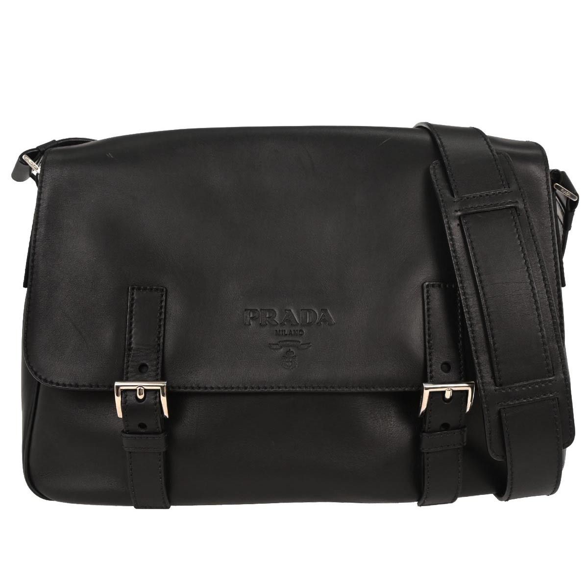 Prada Prada Two Pocket Messenger Bag Soft Calf Size ONE SIZE - 1 Thumbnail