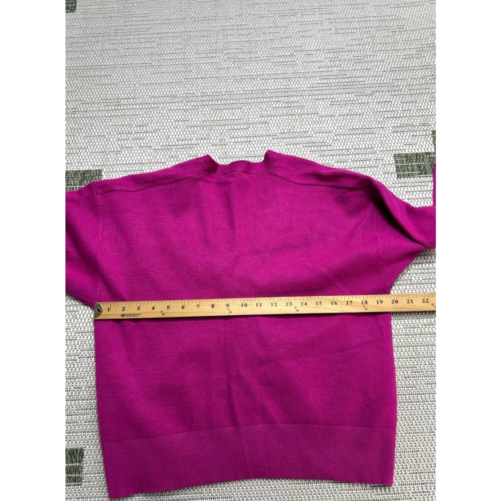 Theory Theory Cardigan Womens Small Wool Knit Wrap V-Neck Purple Size S / US 4 / IT 40 - 6 Thumbnail