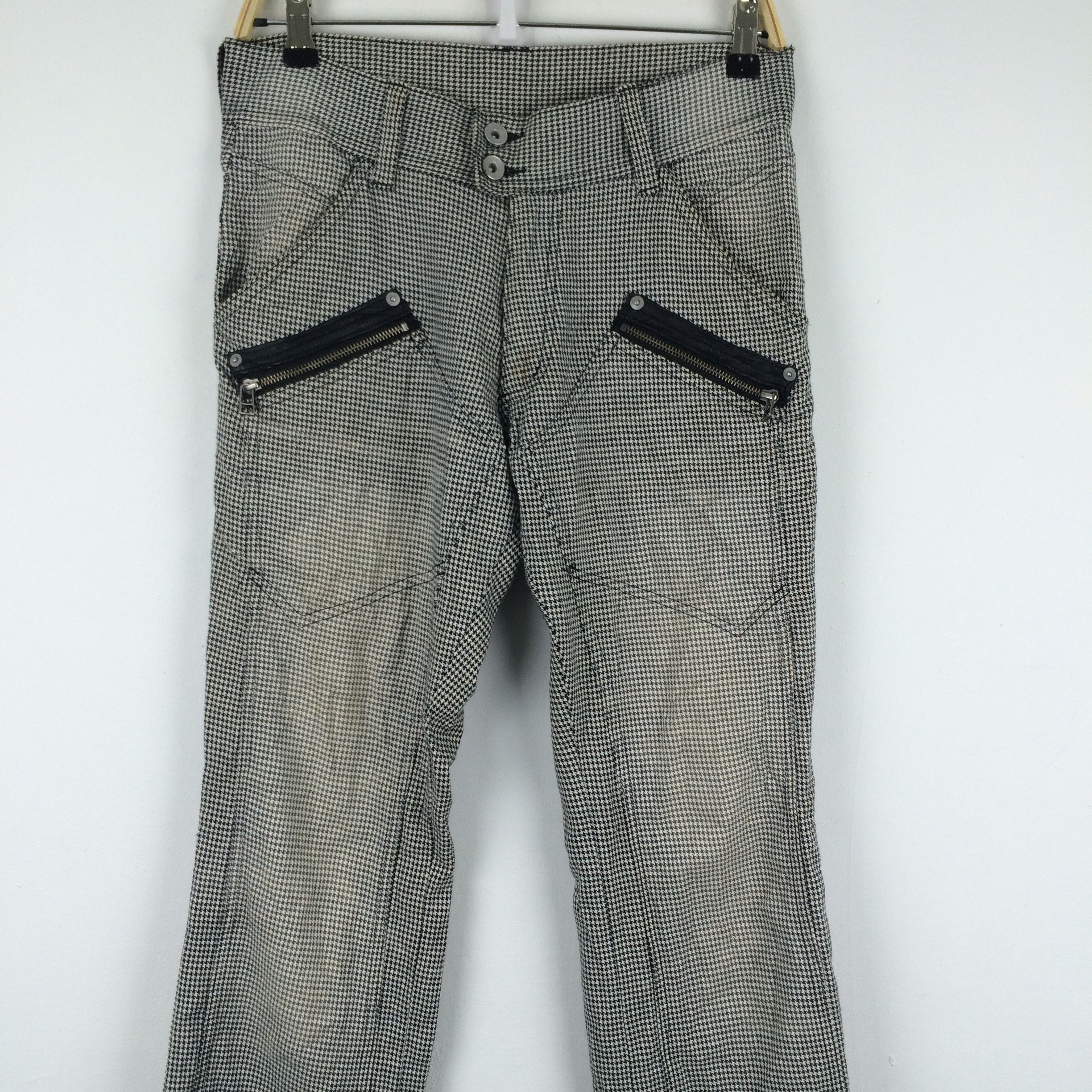 Japanese Brand × Michel Klein x7 MICHEL KLEIN HOUNDSTOOTH JAPANESE PUNK STYLE PANTS Size US 32 / EU 48 - 5 Thumbnail