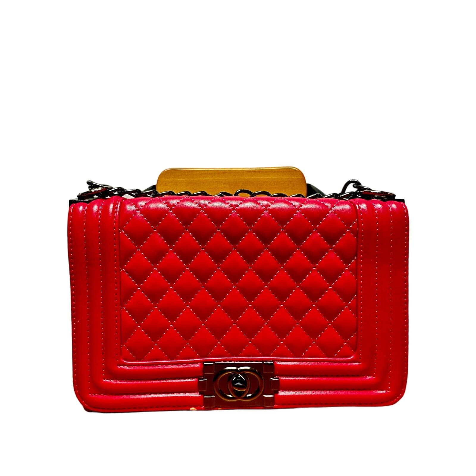 Other Bright red fuchsia leather quilted crossbody bag Size ONE SIZE - 2 Thumbnail