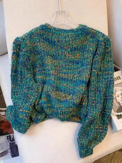Japanese Brand Versatile and chic long-sleeved knitted sweater Size M / US 6-8 / IT 42-44 - 2 Thumbnail