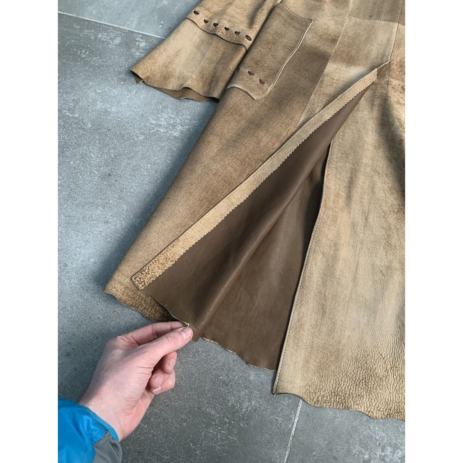 Other × Vintage SYLVIE SCHIMMEL Lamb Leather Trench Coat Jacket EU 36 US 4 Size S / US 4 / IT 40 - 24 Thumbnail