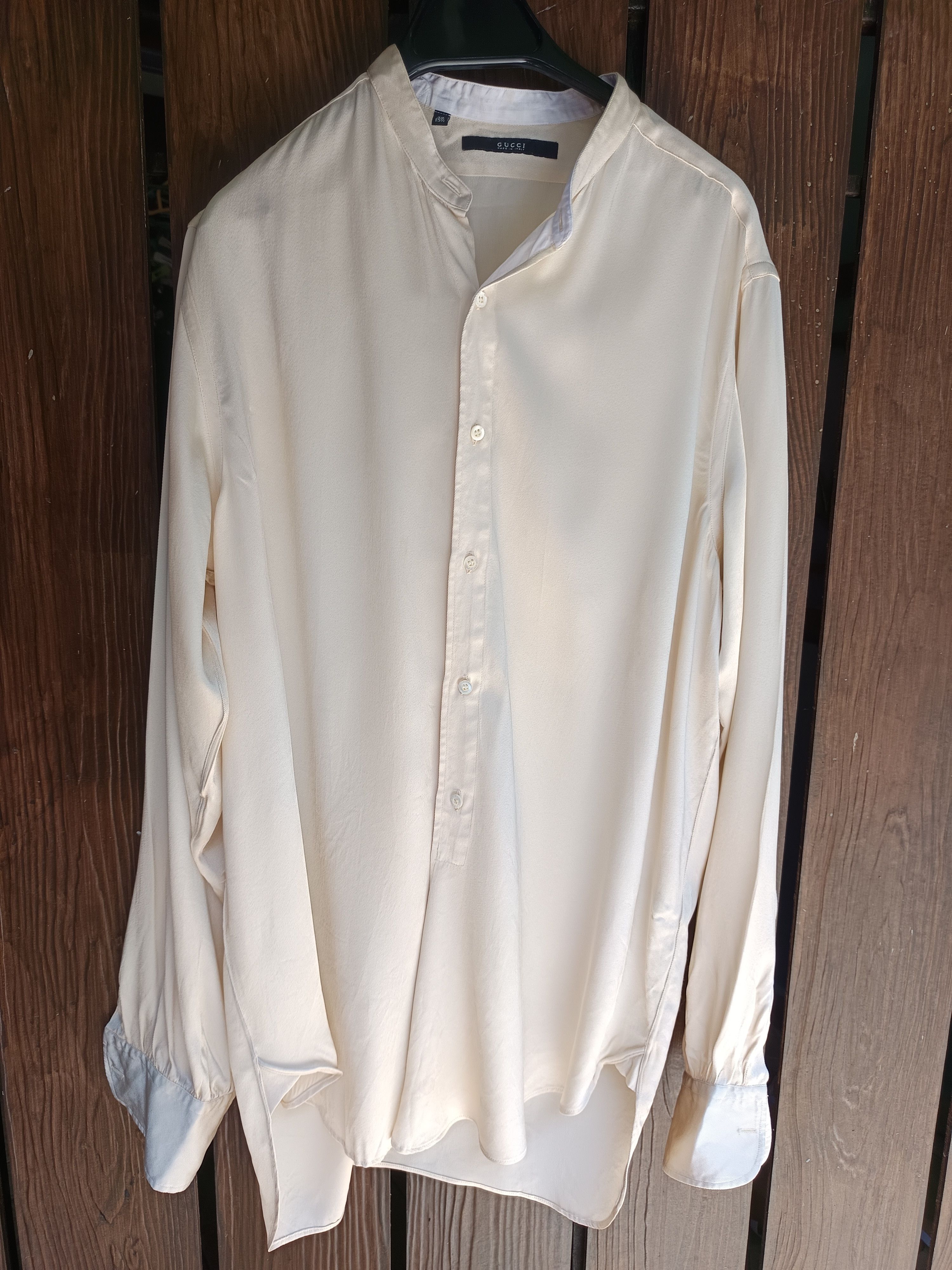 Gucci 90s tomford gucci silk setta blouse Size L / US 10 / IT 46 - 1 Thumbnail