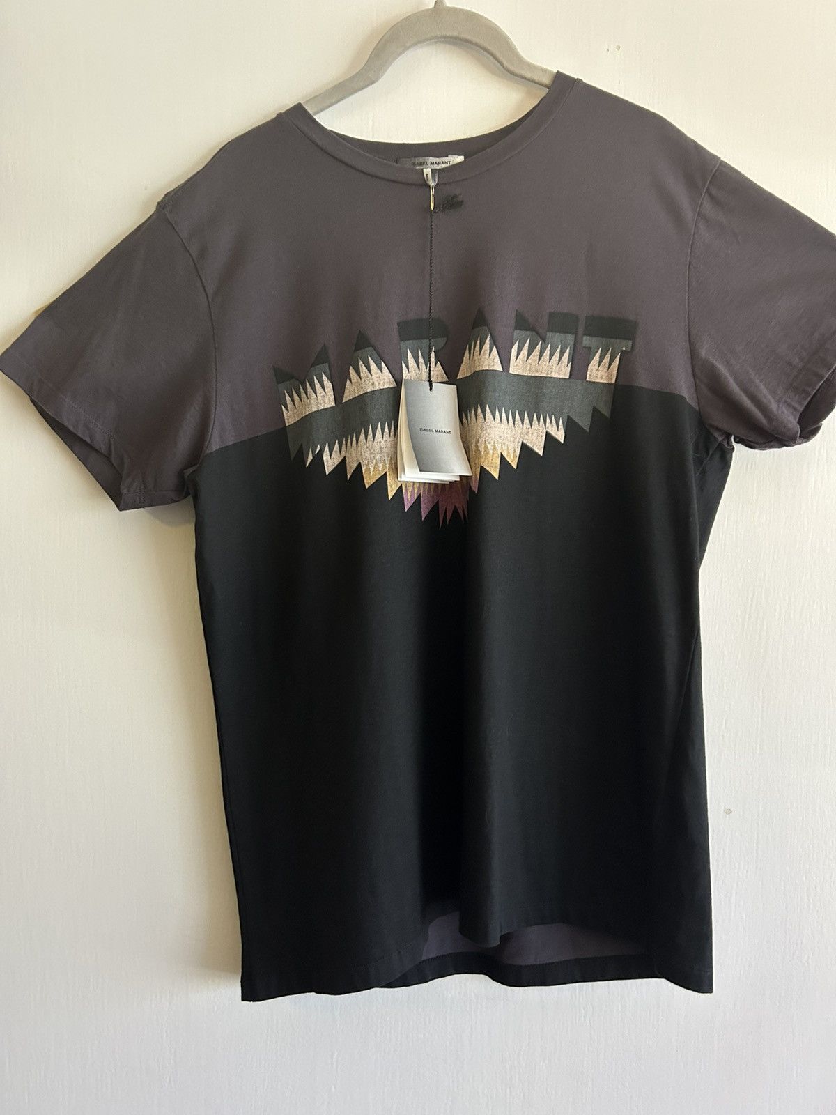 Isabel Marant Isabel Marant - Zao Logo-Print Cotton-Jersey T-Shirt Size US S / EU 44-46 / 1 - 1 Thumbnail