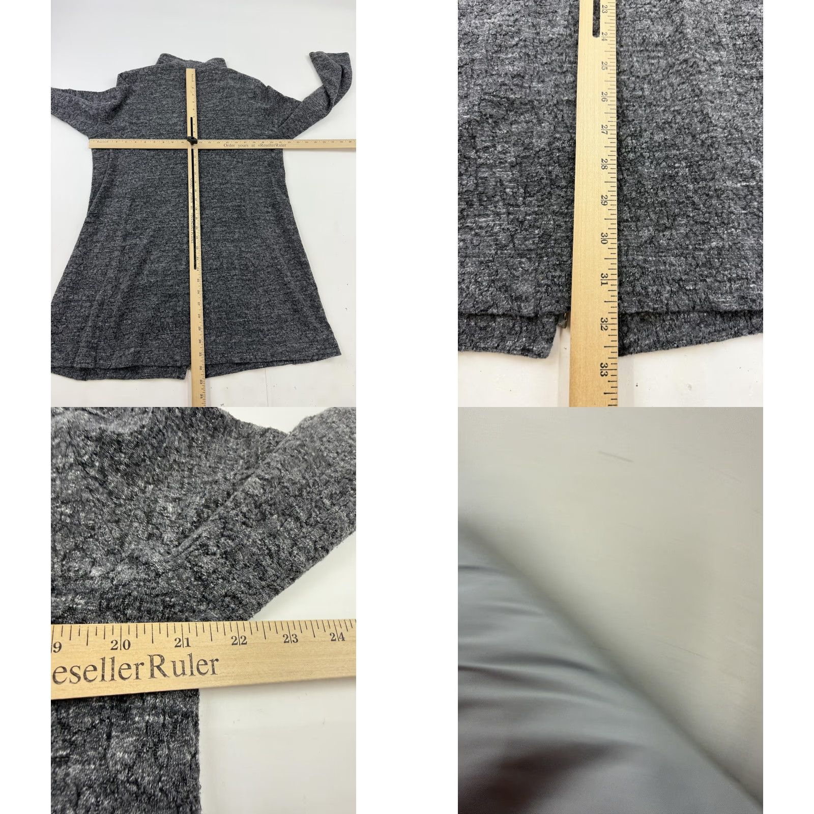Eileen Fisher Eileen Fisher Jacket Womens L Gray Full Zip Collared 3/4 Sleeve Coatigan Knit Pockets Casual Workwear Size L / US 10 / IT 46 - 8 Thumbnail
