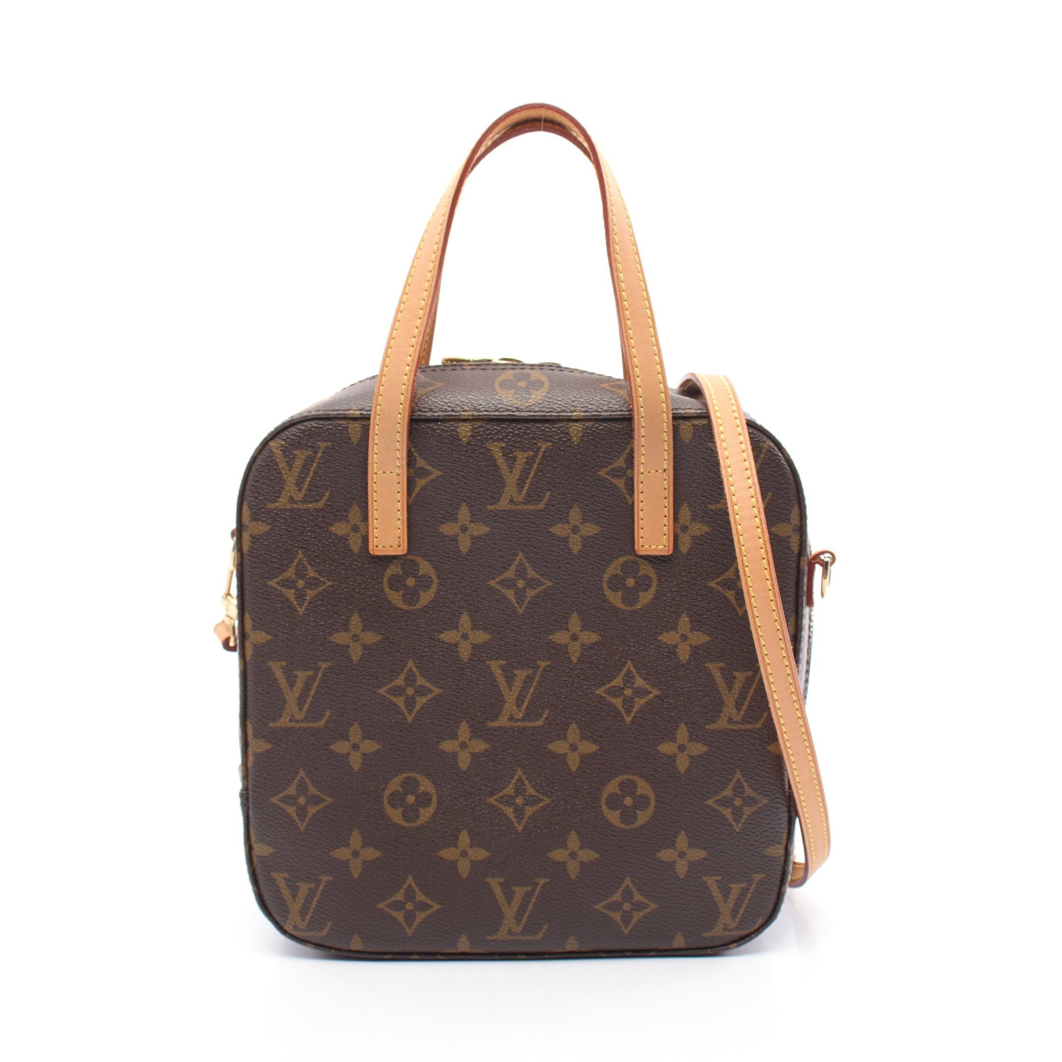 Louis Vuitton Louis Vuitton Spontini Monogram Handbag Leather Brown Size ONE SIZE - 1 Thumbnail