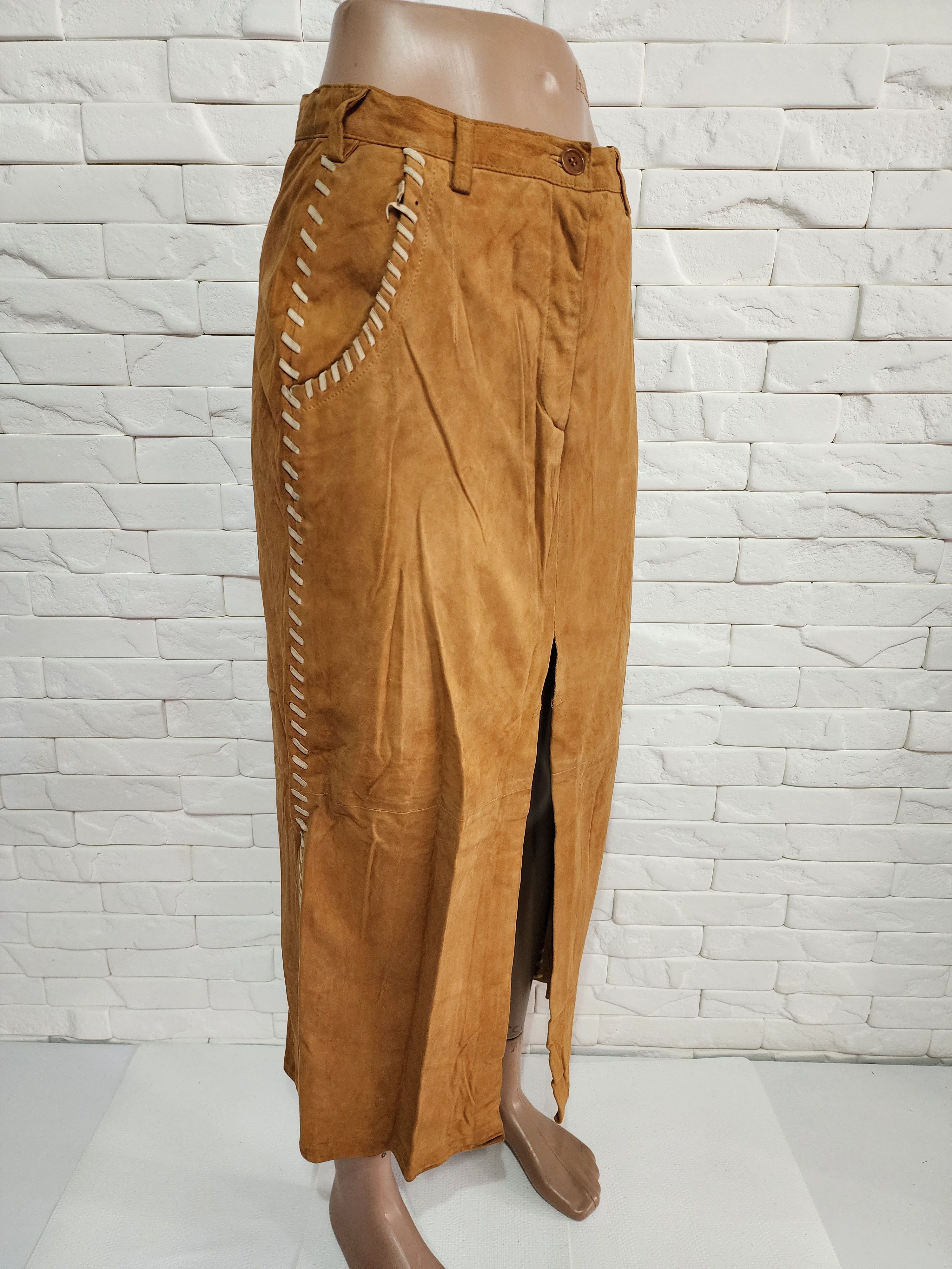 Other Leather skirt with decorative lacing. Size 27" / US 4 / IT 40 - 2 Thumbnail