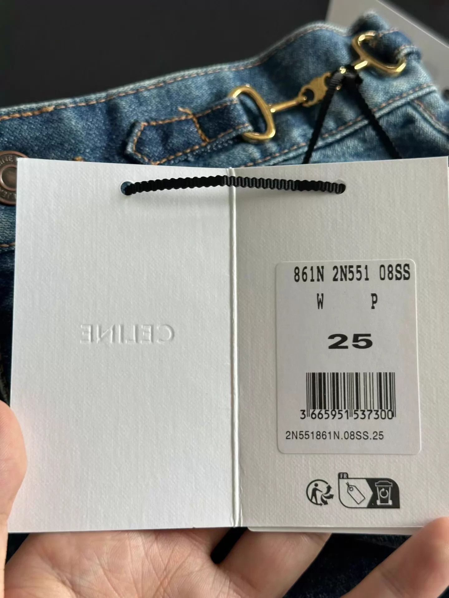 Celine CELINE Triomphe Gold Jeans Size 25 98 New Size 25" / US 0 / IT 36 - 4 Thumbnail