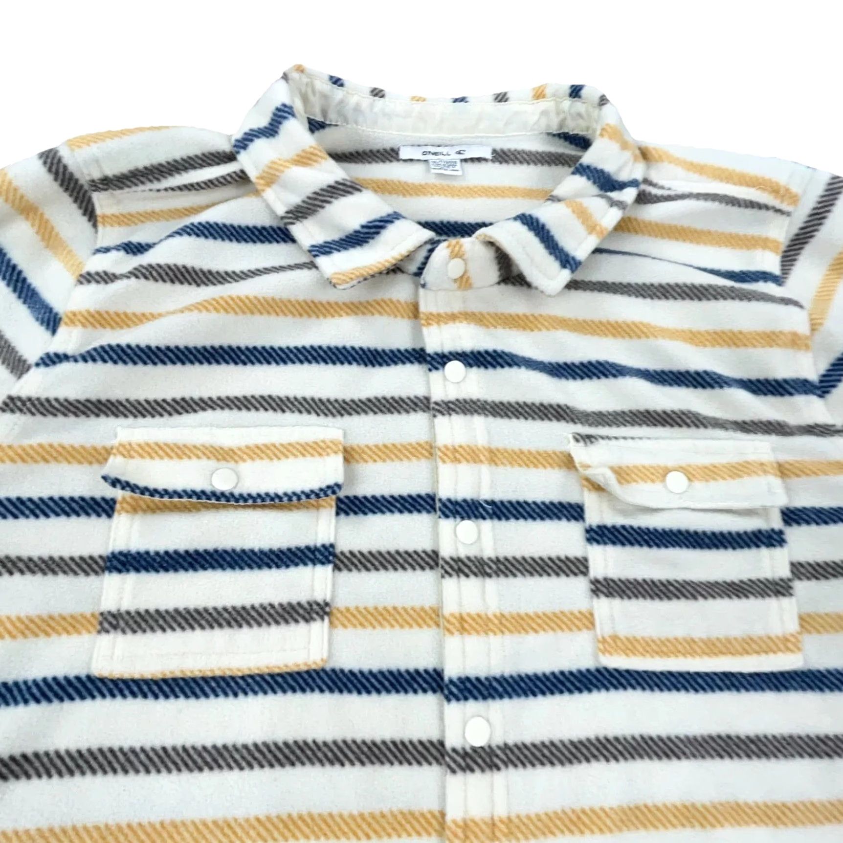 O'Neill O'neill Jacket Shirt Women 2XL White Striped Fleece Unlined Shacket OR Jacket Shirt Women 2XL White Striped Fleece Unlined Shacket Size XXL / US 16-18 / IT 52-54 - 3 Thumbnail