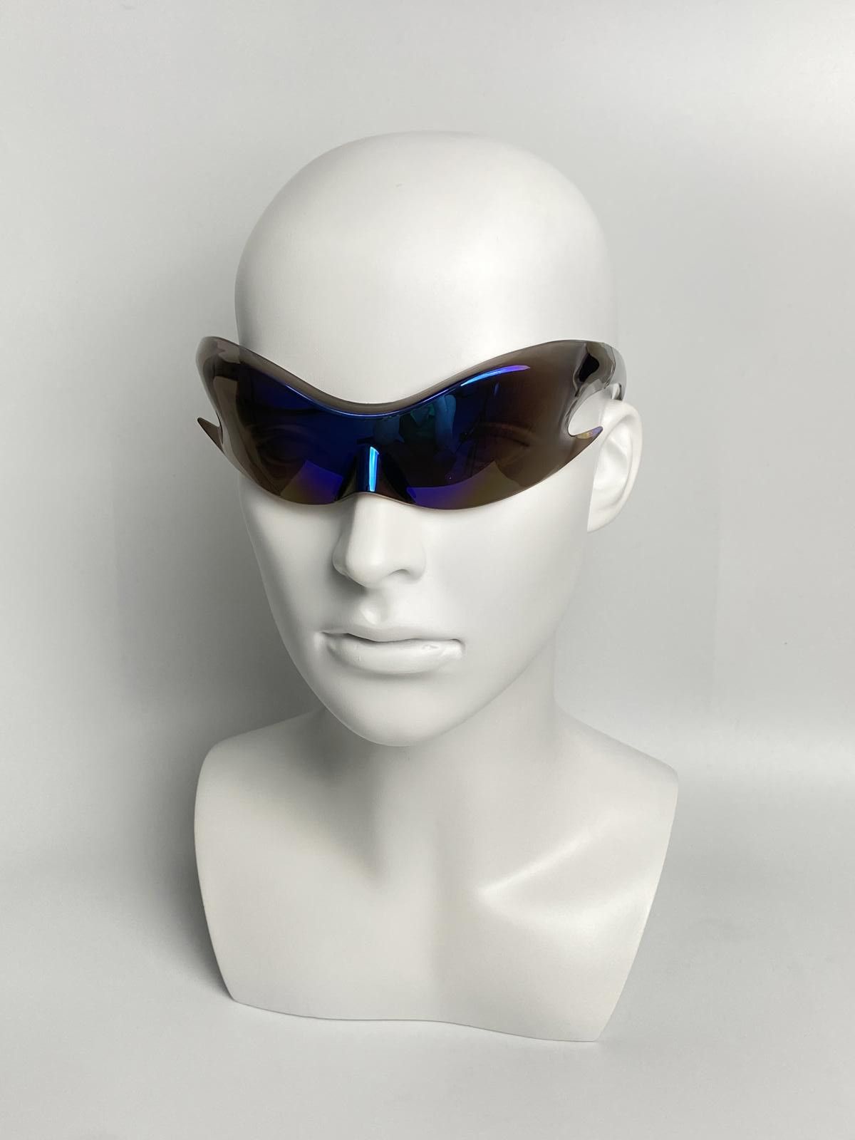 Other Y2k Vtg Avant Garde Futuristic Sliver Sunglasses Unisex OS Size ONE SIZE - 2 Thumbnail