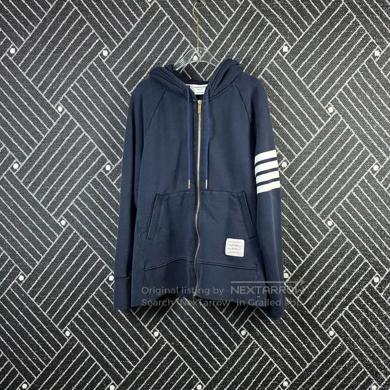 Thom Browne Thom Browne Navy blue hooded sweater Size US XXL / EU 58 / 5 - 1 Thumbnail
