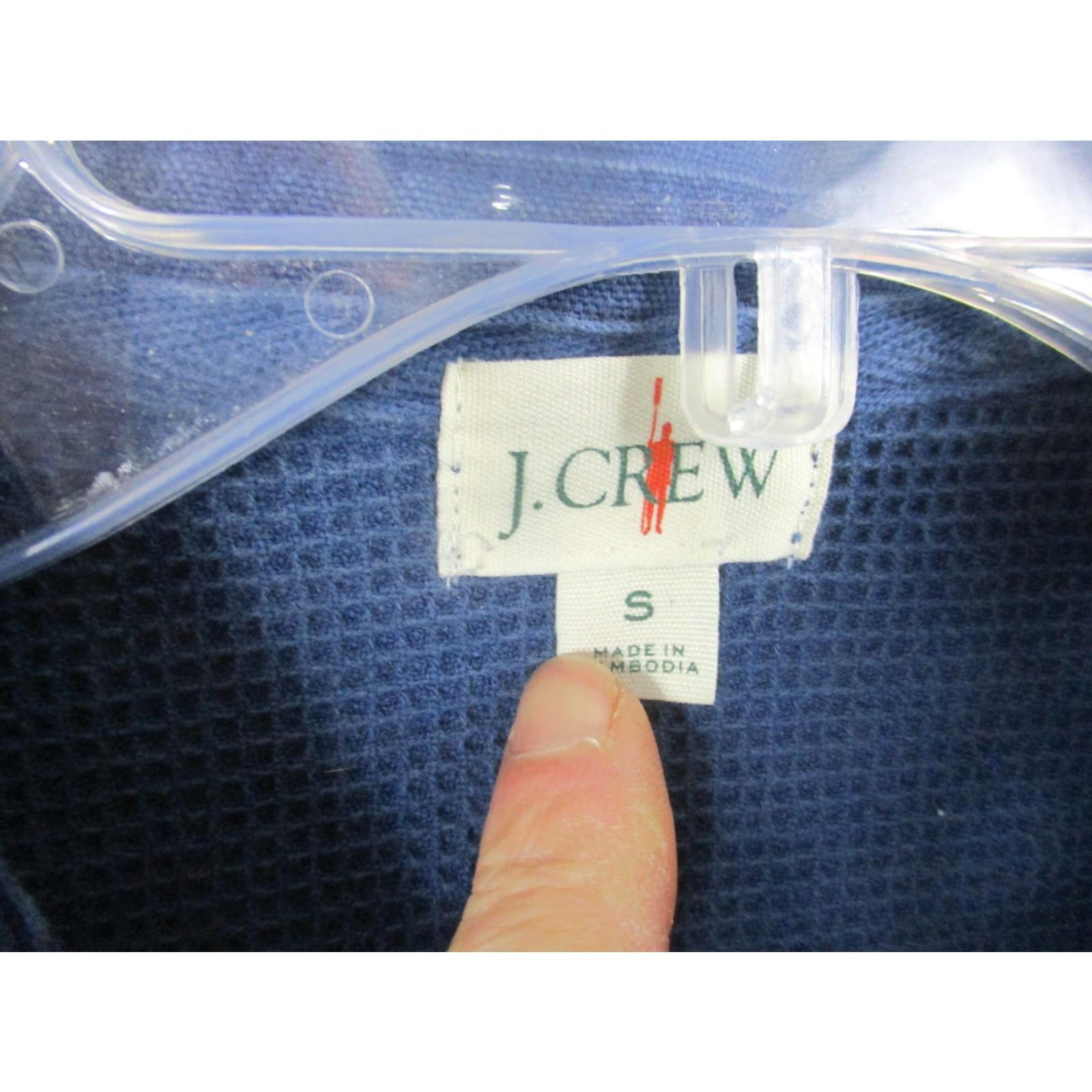 J.Crew J.Crew Oarsman Polo Shirt Mens Small Blue Waffle Knit Thermal Long Sleeve CJ733 Size US S / EU 44-46 / 1 - 3 Thumbnail