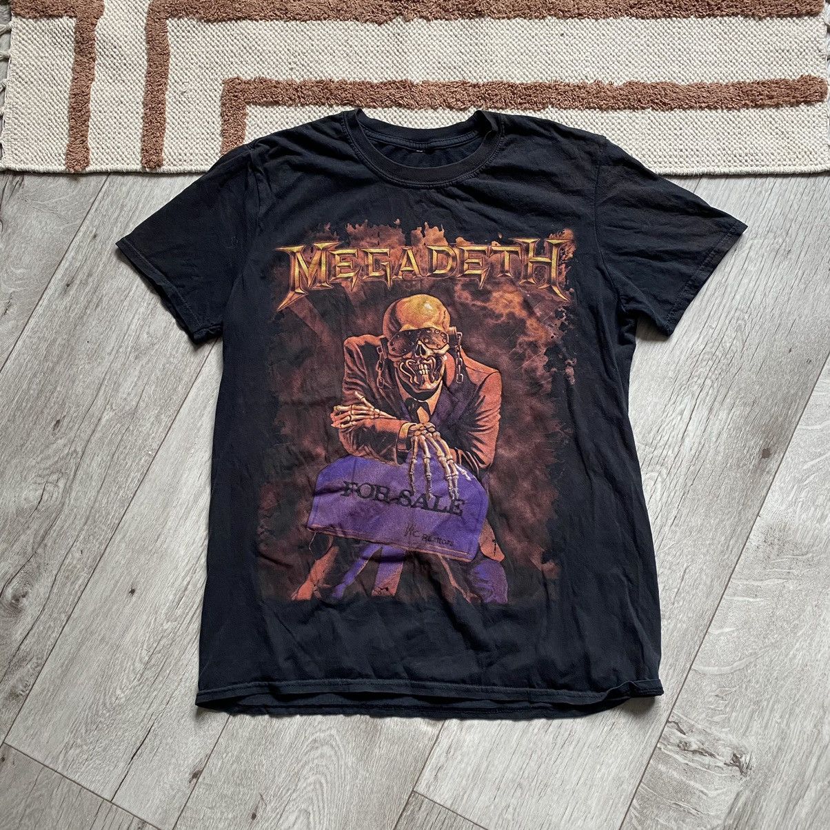 Band Tees MEGADETH Y2K FOR SALE SKELETON PRINT T SHIRT Size US M / EU 48-50 / 2 - 1 Thumbnail