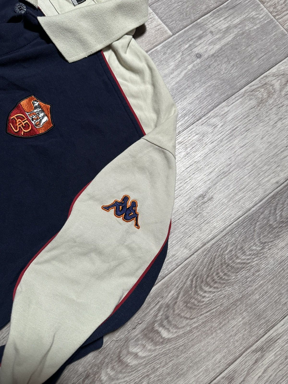 Kappa Vintage AS Roma Kappa Polo Jersey Blokecore Y2K Longsleeve Size US XL / EU 56 / 4 - 7 Thumbnail