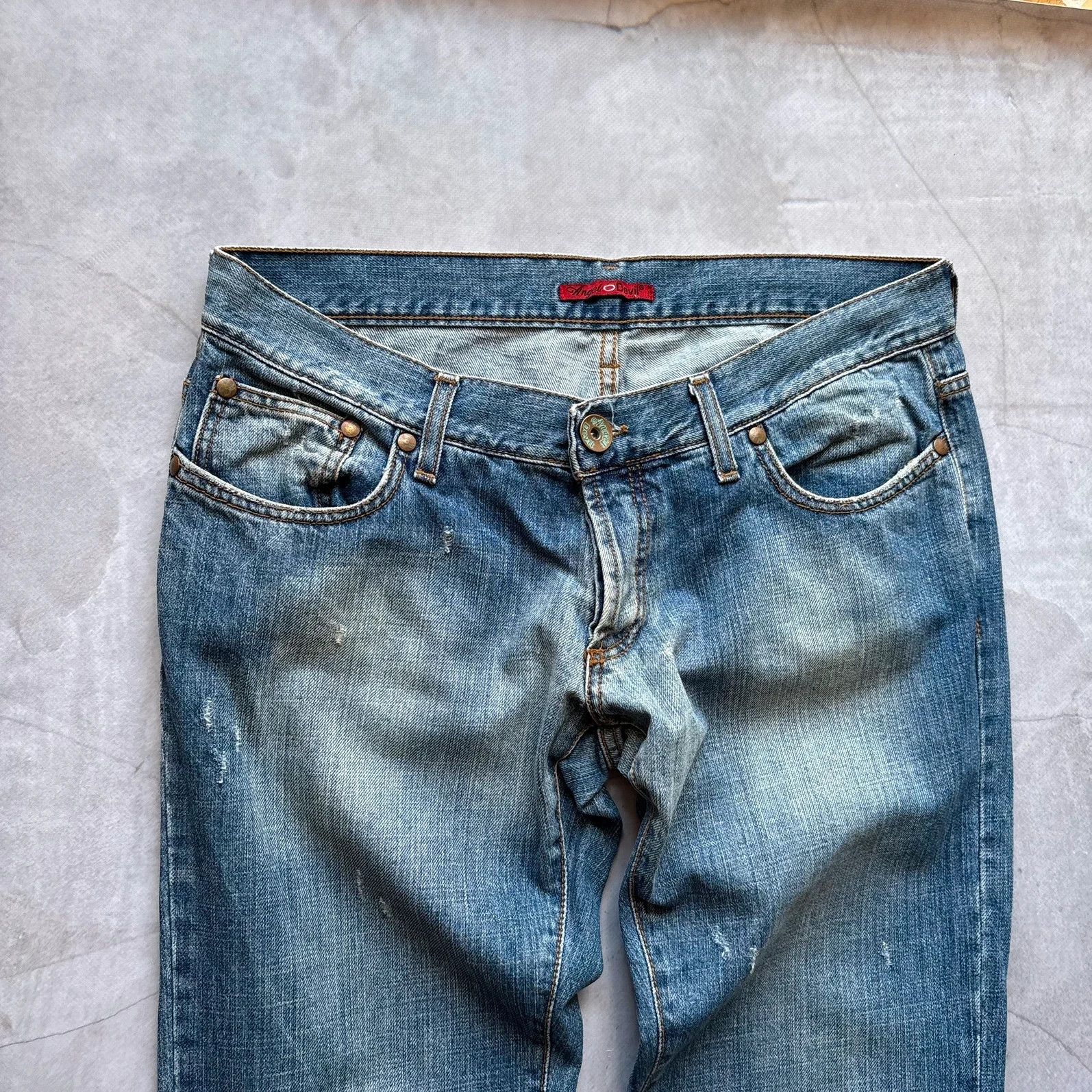 Hysteric Glamour 00s Angel Devil Wings Jeans Gothic trashed Punk avant garde Size US 32 / EU 48 - 7 Thumbnail