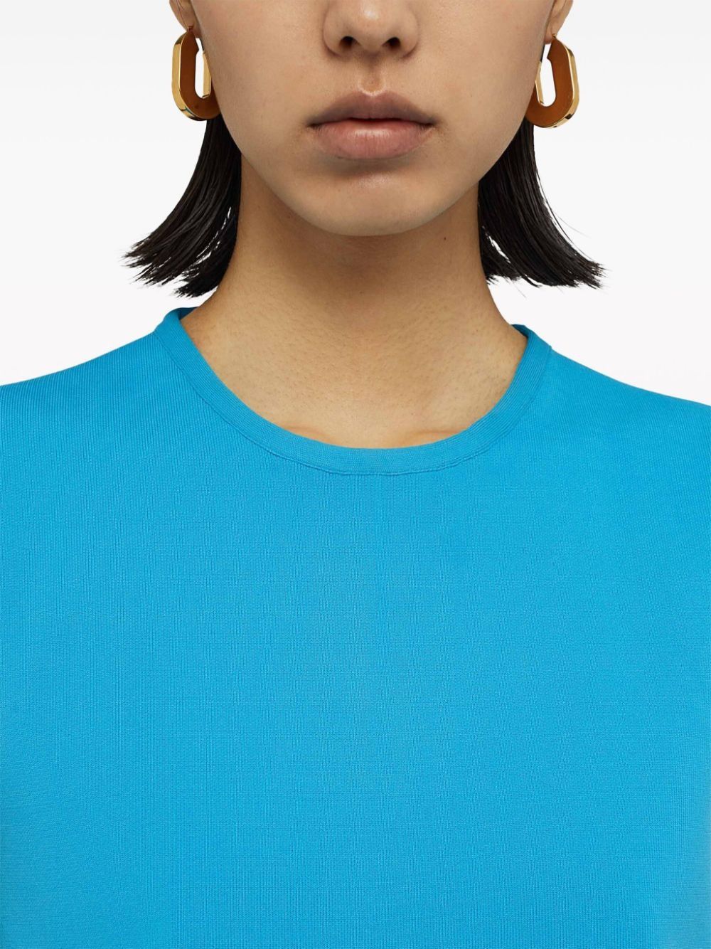 Jil Sander o1w1db10825 Sleeveless Mini Dress in Blue Size XL / US 12-14 / IT 48-50 - 4 Thumbnail