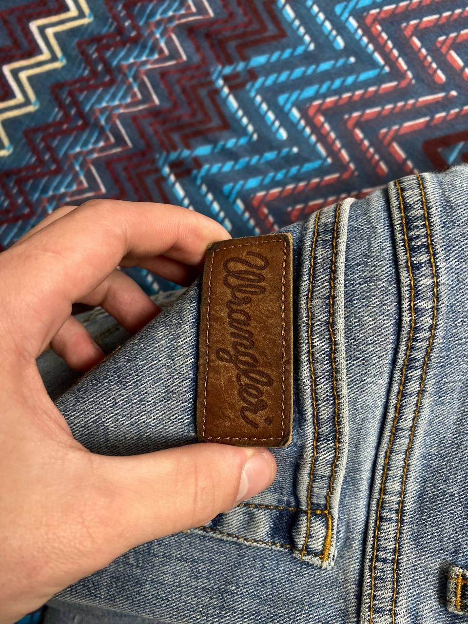 Vintage × Wrangler Crazy baggy Y2K wrangler faded distressed carpenter pants Size US 34 / EU 50 - 5 Thumbnail