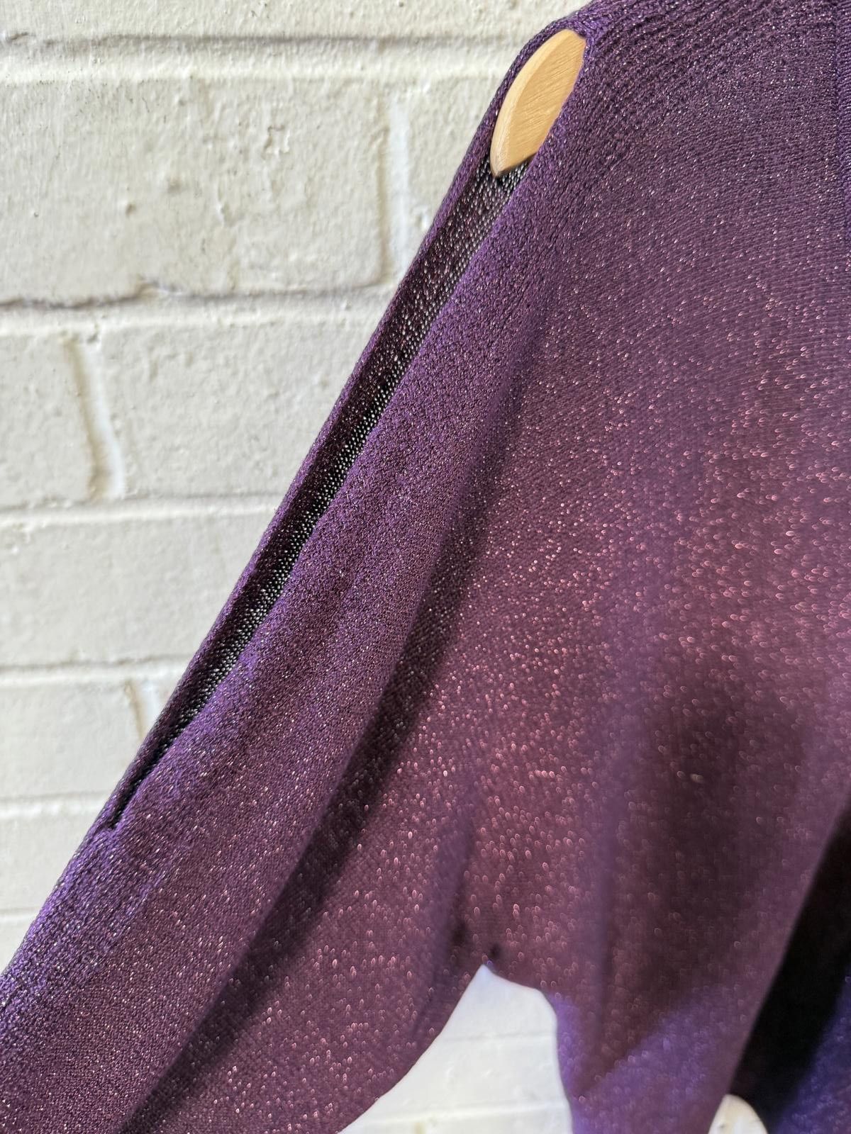NEXT Next Purple Knit Sweater with Tie Back Detail - Size Small Size S / US 4 / IT 40 - 4 Thumbnail