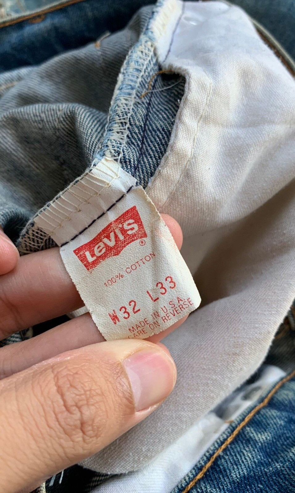 Levi's Vintage Thrashed Faded Levis Made In Usa Jeans Size US 30 / EU 46 - 6 Thumbnail