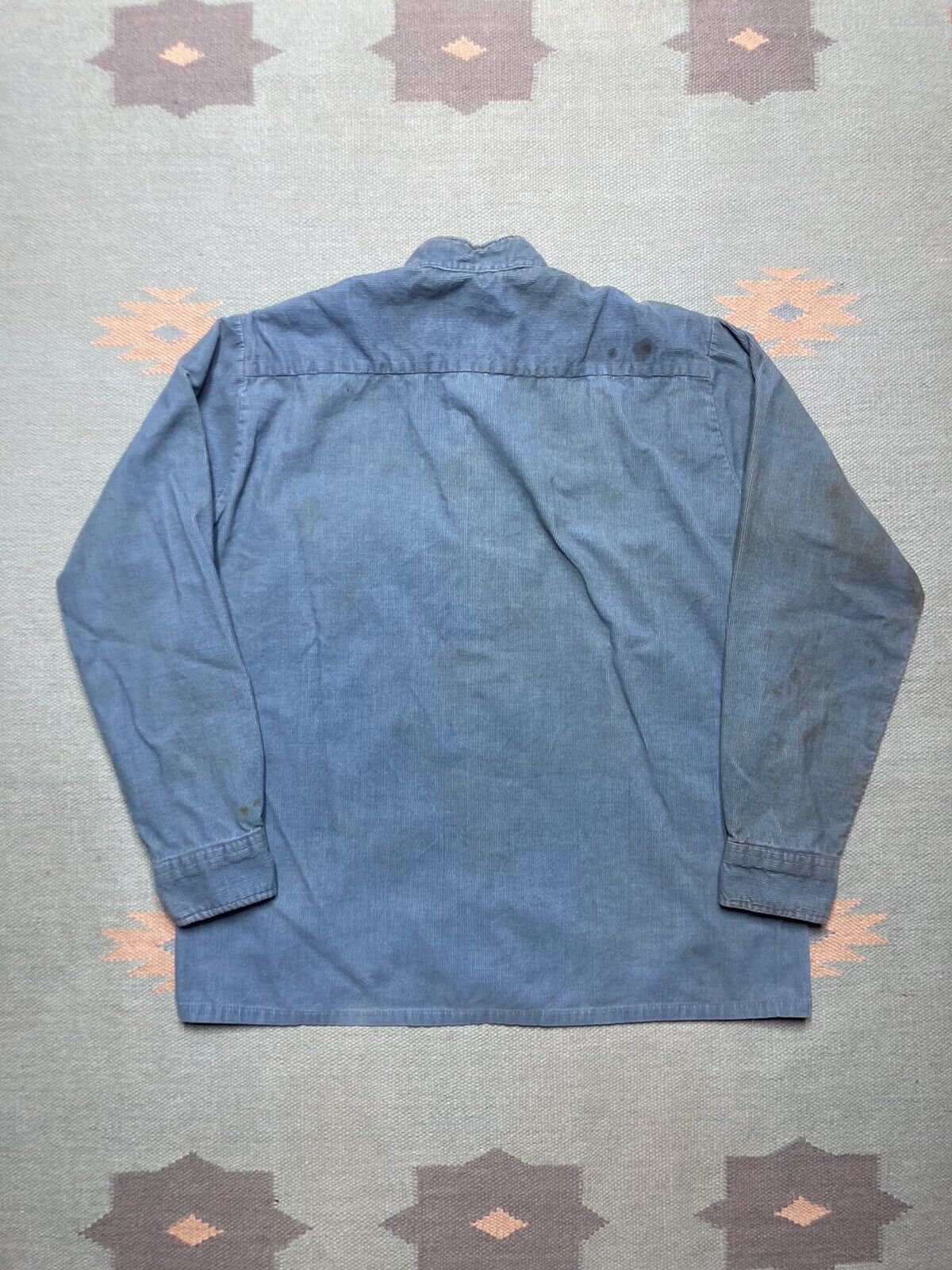 Vintage Vtg 60s button shirt corduroy hippie embroidered farm large Size US L / EU 52-54 / 3 - 7 Thumbnail