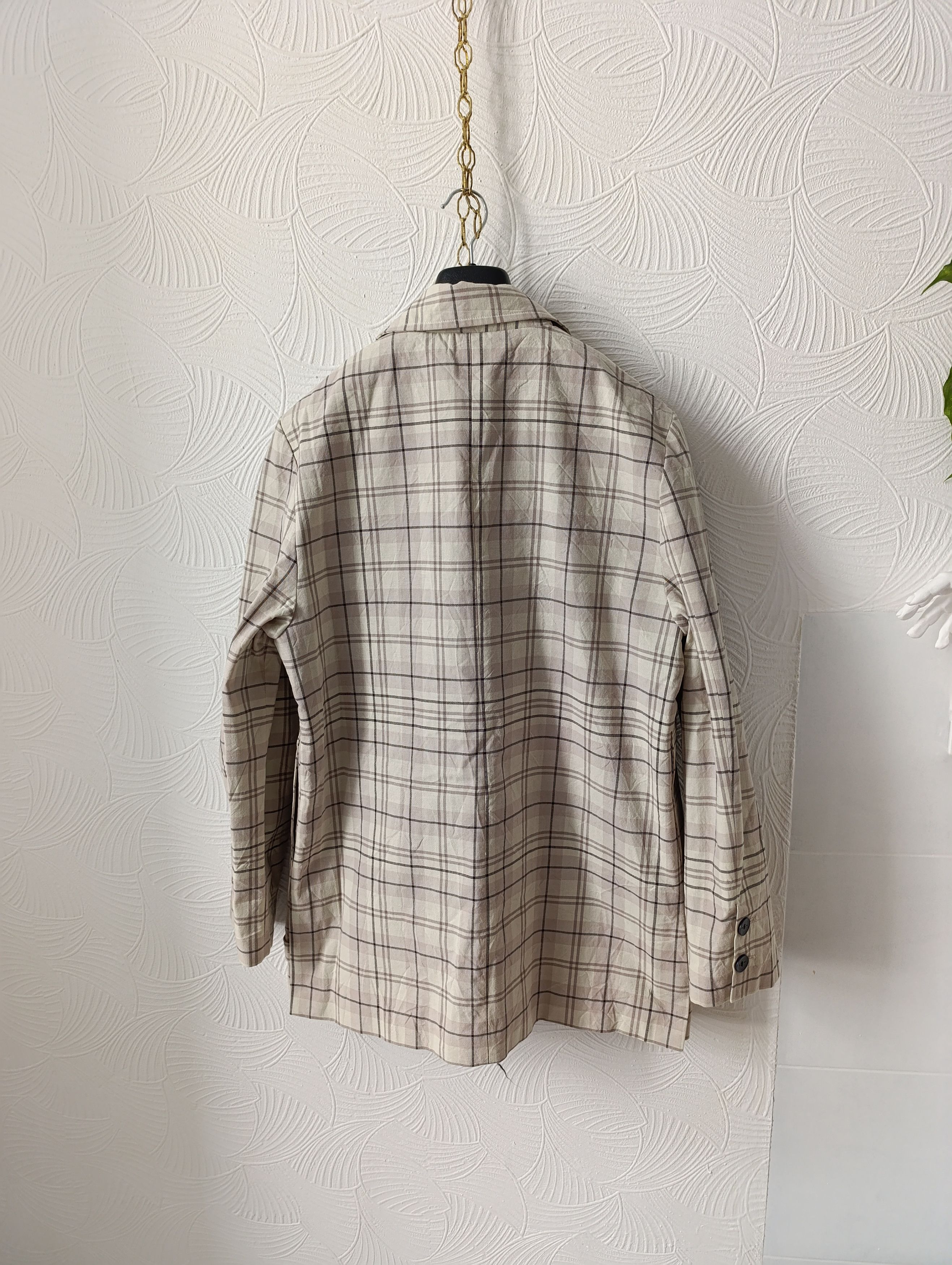 L'Homme Rouge LHOMME ROUGE OFF-WHITE STORY CHECK JACKET MENS Size US M / EU 48-50 / 2 - 15 Thumbnail