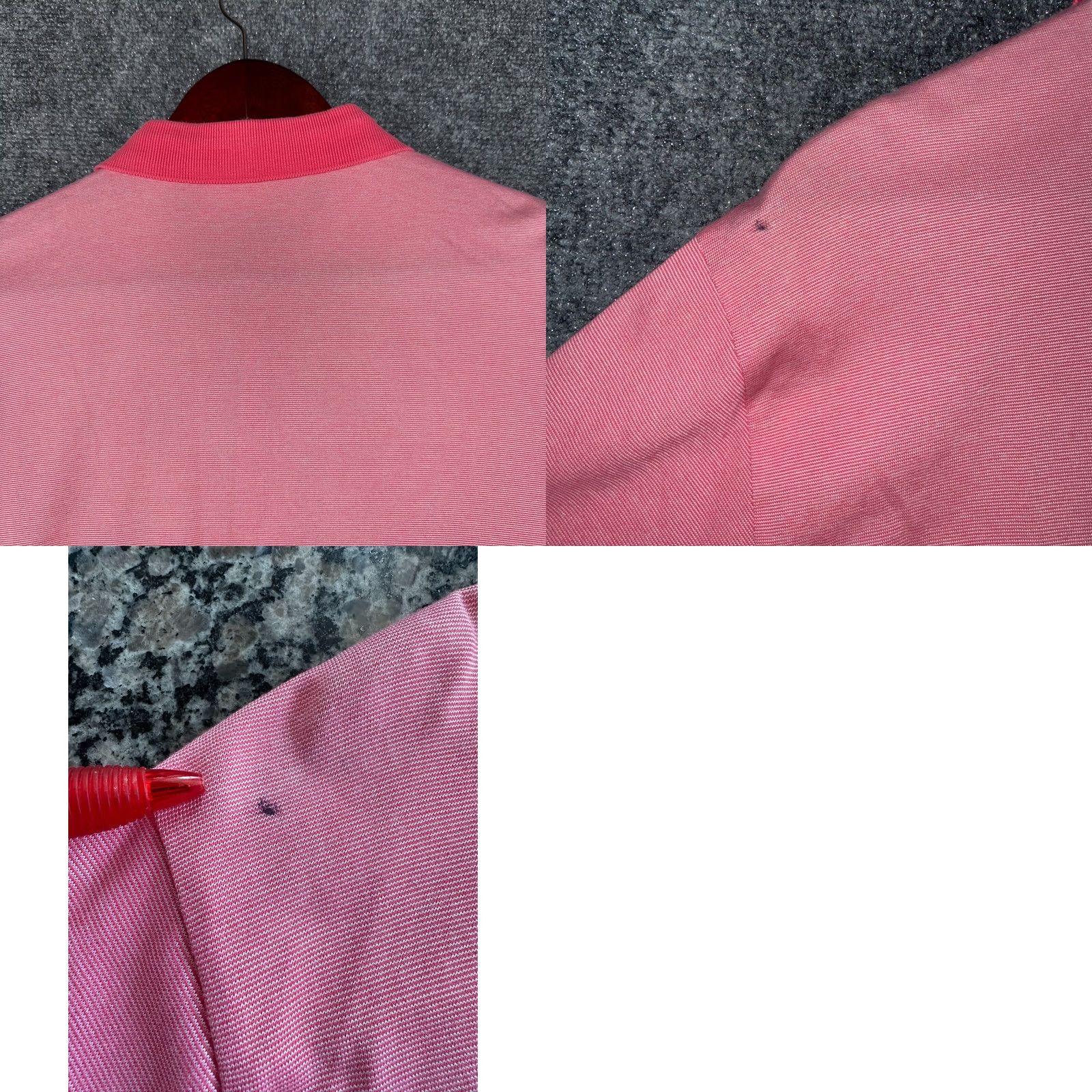 Vintage St Andrews Links Polo Shirt Mens L Pink Stripe Logo Short Sleeve Golf Shirt Size US L / EU 52-54 / 3 - 8 Thumbnail