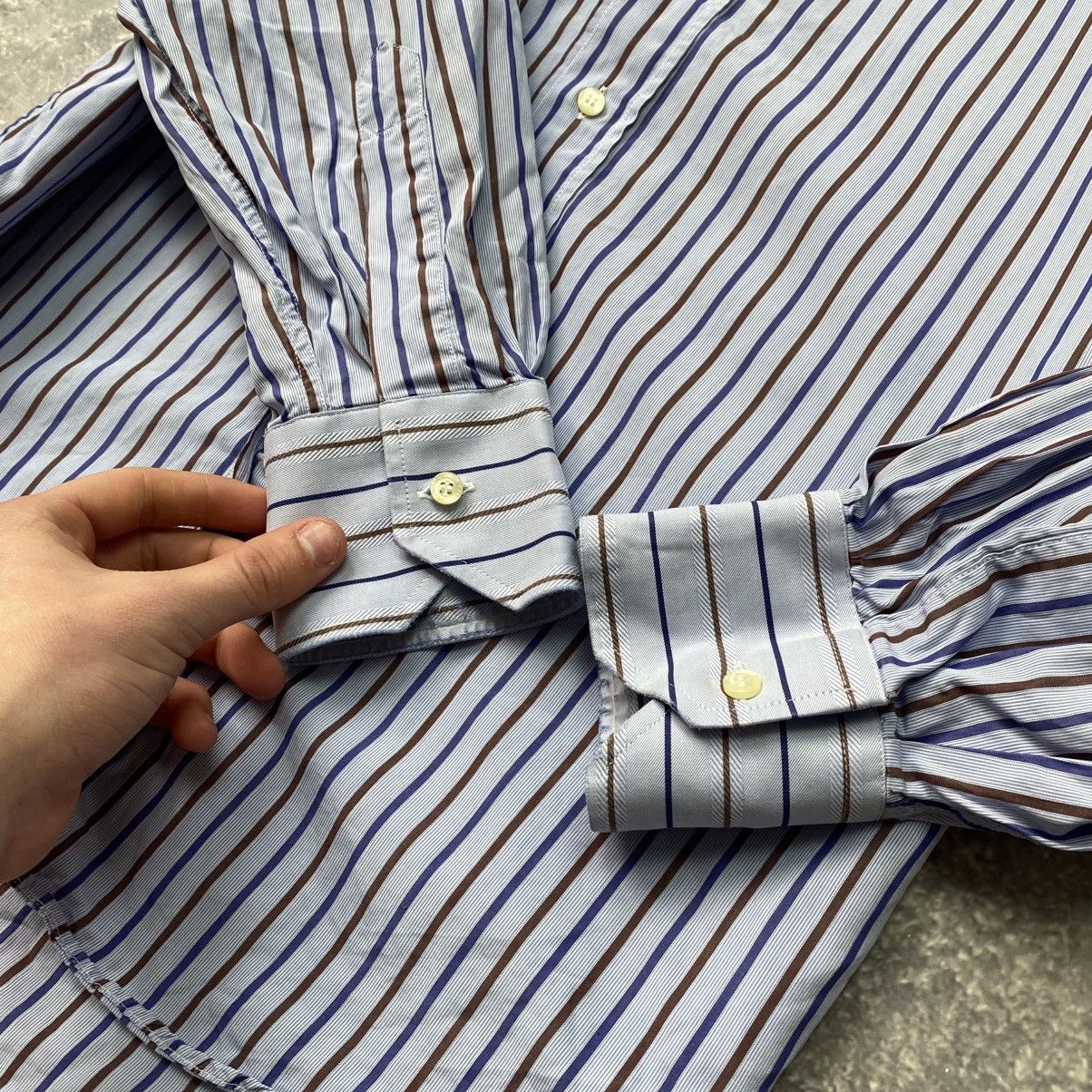 Etro Vintage Etro Milano Basic blue luxury rare Oldmoney shirt Size US S / EU 44-46 / 1 - 7 Thumbnail
