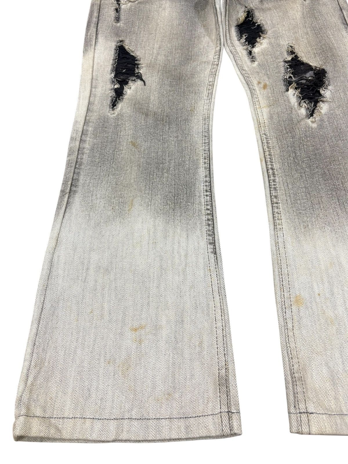 pandora Vintage Japanese Pandora Charcoal Wash Distress Flare Jeans Size US 33 - 6 Thumbnail