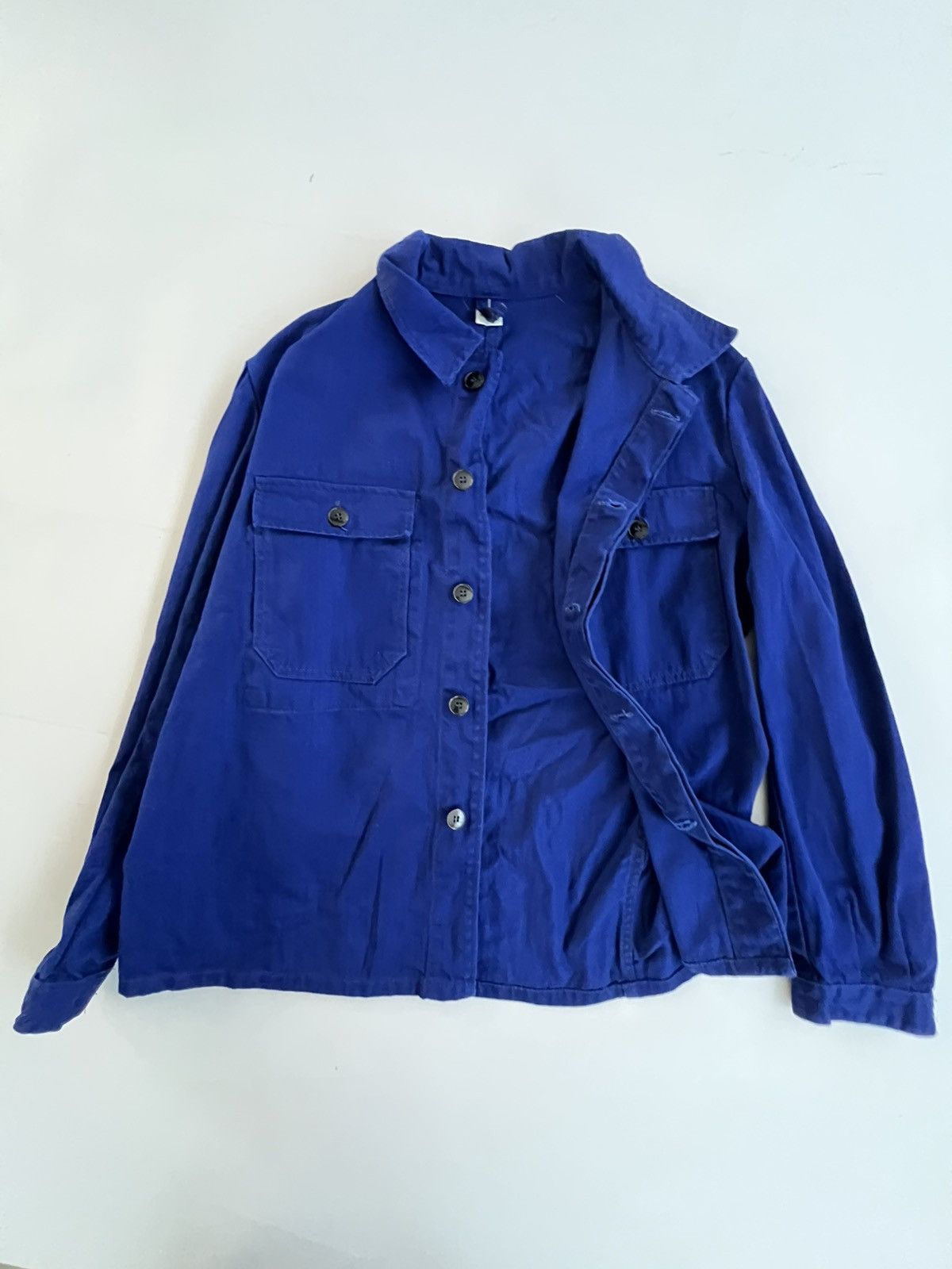 Vintage French Work Short Jacket Vintage Hbt Bleu De Travail Size US M / EU 48-50 / 2 - 6 Thumbnail