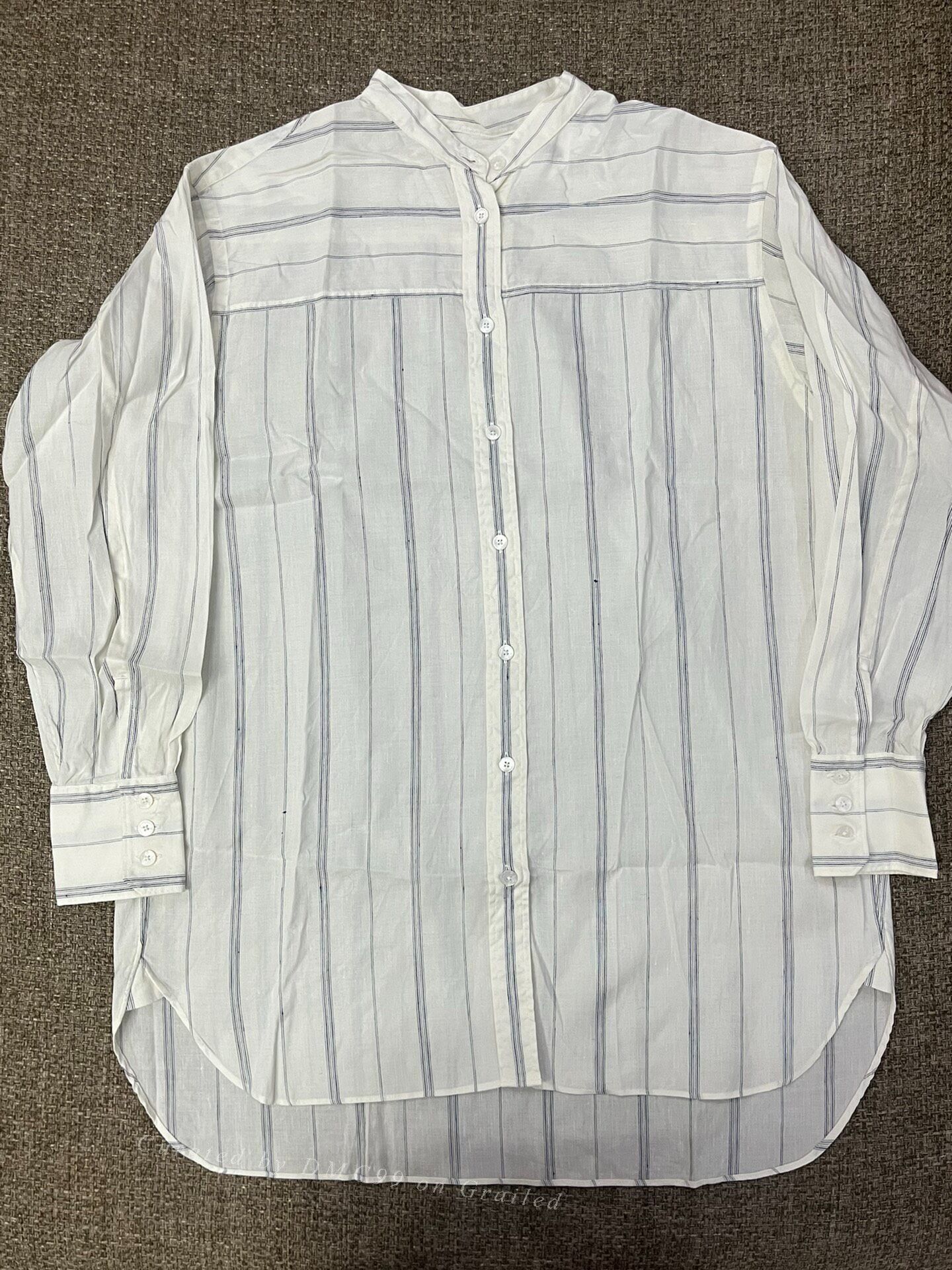 Phlannel Phlannel Collarless Cotton-Linen Shirt Size US S / EU 44-46 / 1 - 1 Thumbnail