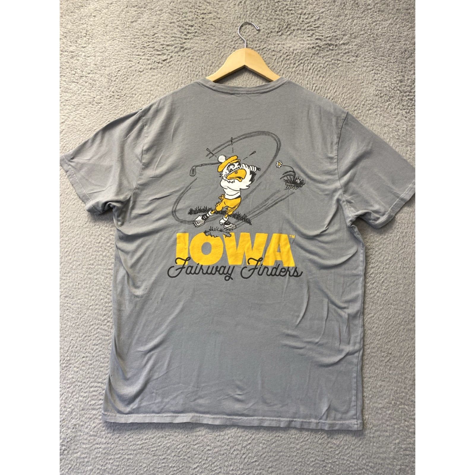 Vintage VINTAGE Iowa Men T-Shirt XL Gray Graphic Short Sleeve Crew Neck Casual Cotton Summer Fall Winter Spring Size US XL / EU 56 / 4 - 6 Thumbnail