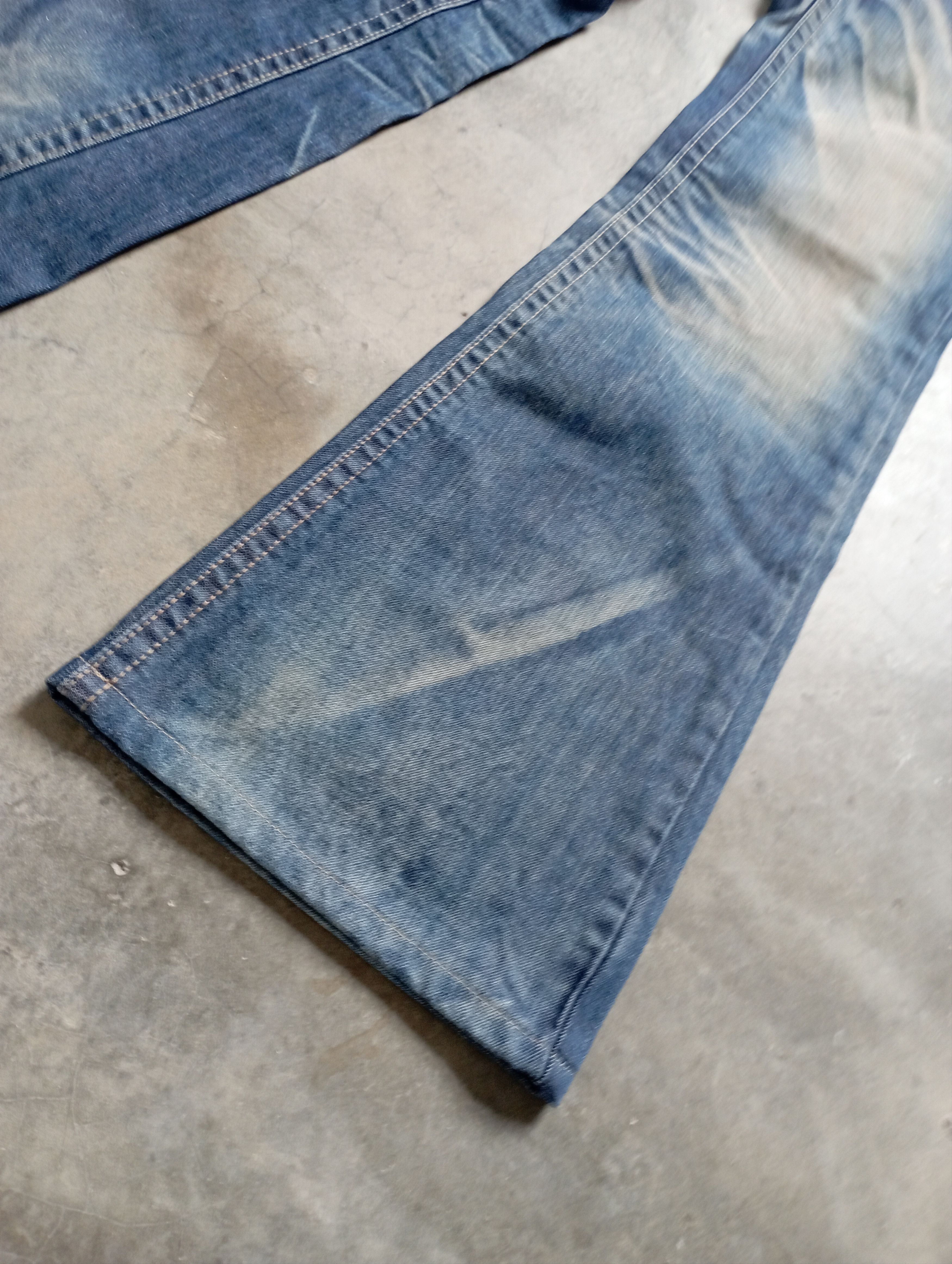Tornado Mart Super Flare Jeans Mud Rusty Lolita Yoshitomo Nara Jeans Size 24" / US 00 / IT 34 - 3 Thumbnail