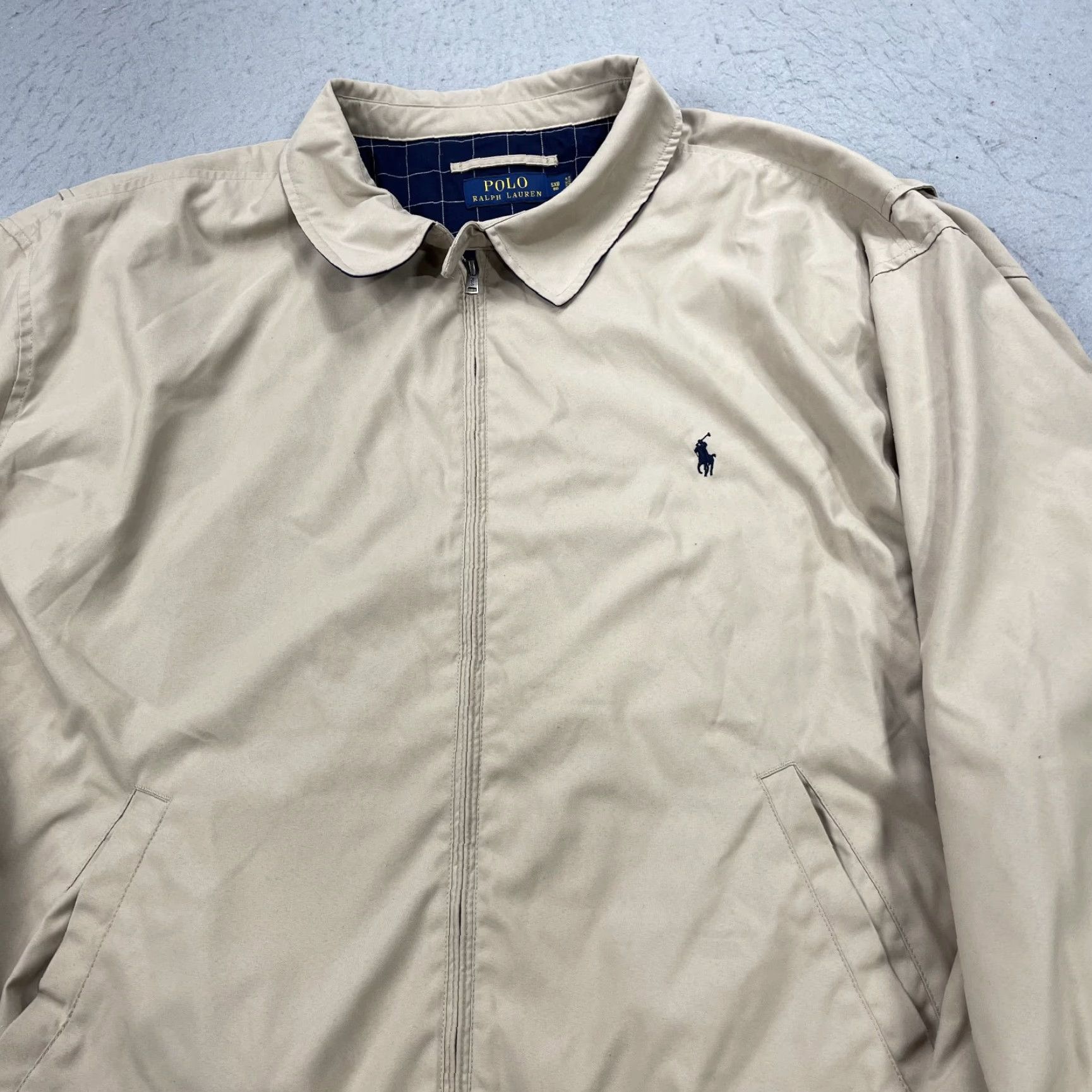 Polo Ralph Lauren VINTAGE Polo Ralph Lauren Jacket Mens 5XB Big Beige Lined Bomber Pony Full Zip Classic Size US XXL / EU 58 / 5 - 3 Thumbnail