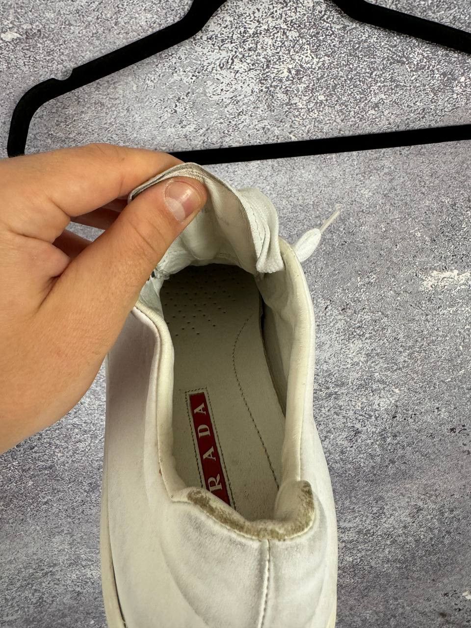 Prada × Vintage Prada Leather Lace-Up Sneakers White Women's 38 Size Size US 8 / IT 38 - 16 Thumbnail