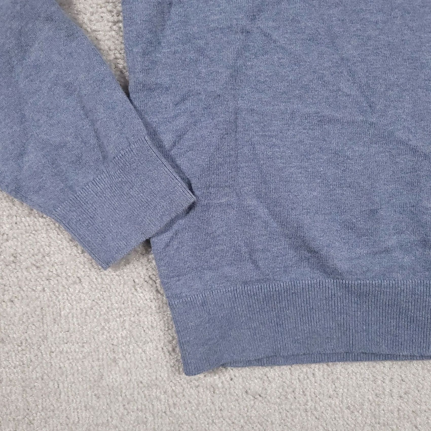 Nautica Nautica 1/4 Zip Pullover Sweater Mens Medium Light Blue Knit Slim Mock Neck Size US M / EU 48-50 / 2 - 5 Thumbnail