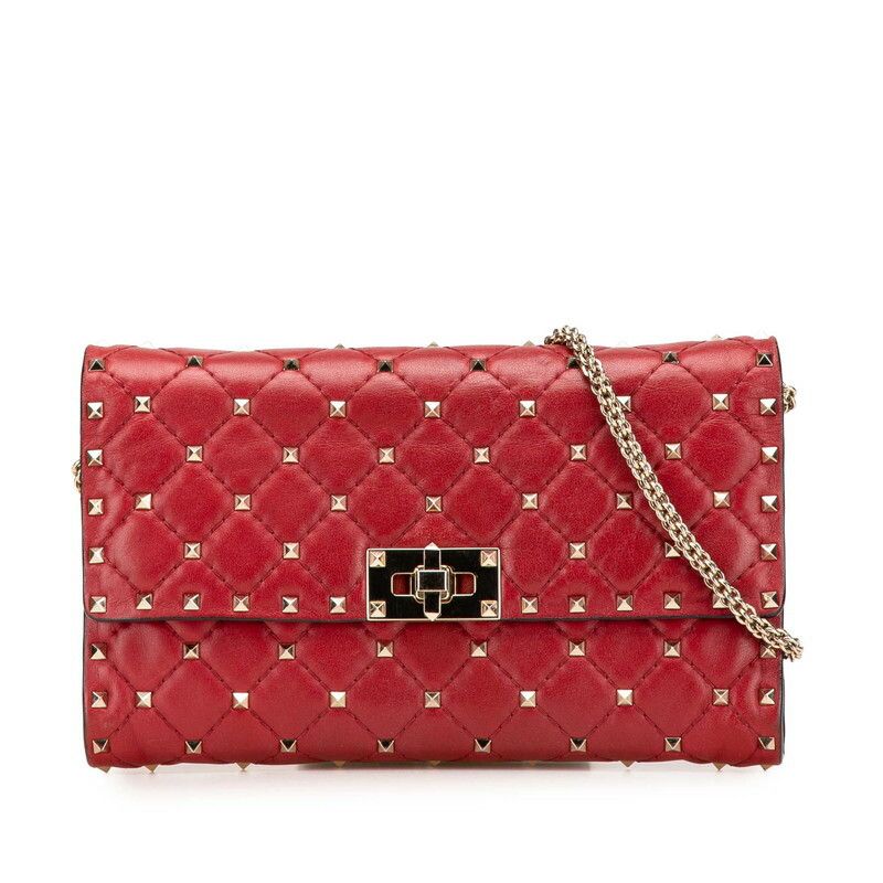Valentino Valentino Valentino Rockstuds Leather Shoulder Bag Leather Shoulder Bag DUTY FREE for USA Size ONE SIZE - 1 Thumbnail
