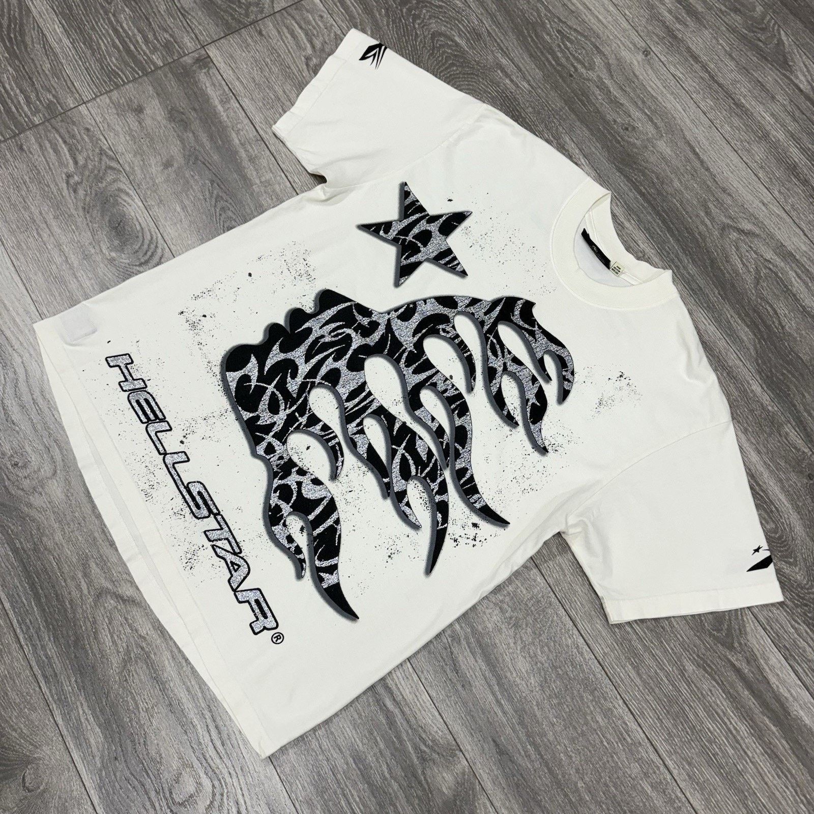 HELLSTAR Hellstar Glitter P2P T-Shirt ' Black ' | NEW! Size US L / EU 52-54 / 3 - 5 Thumbnail
