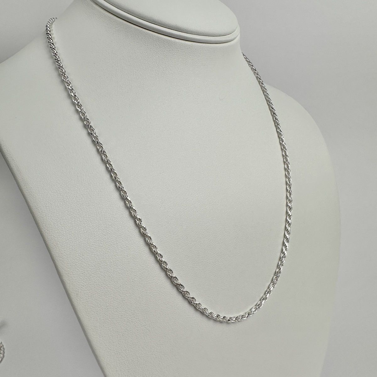 Jewelry Silver Chain Solid .925 Silver Rope Chain 2.5mm 20 Inches Size ONE SIZE - 2 Thumbnail