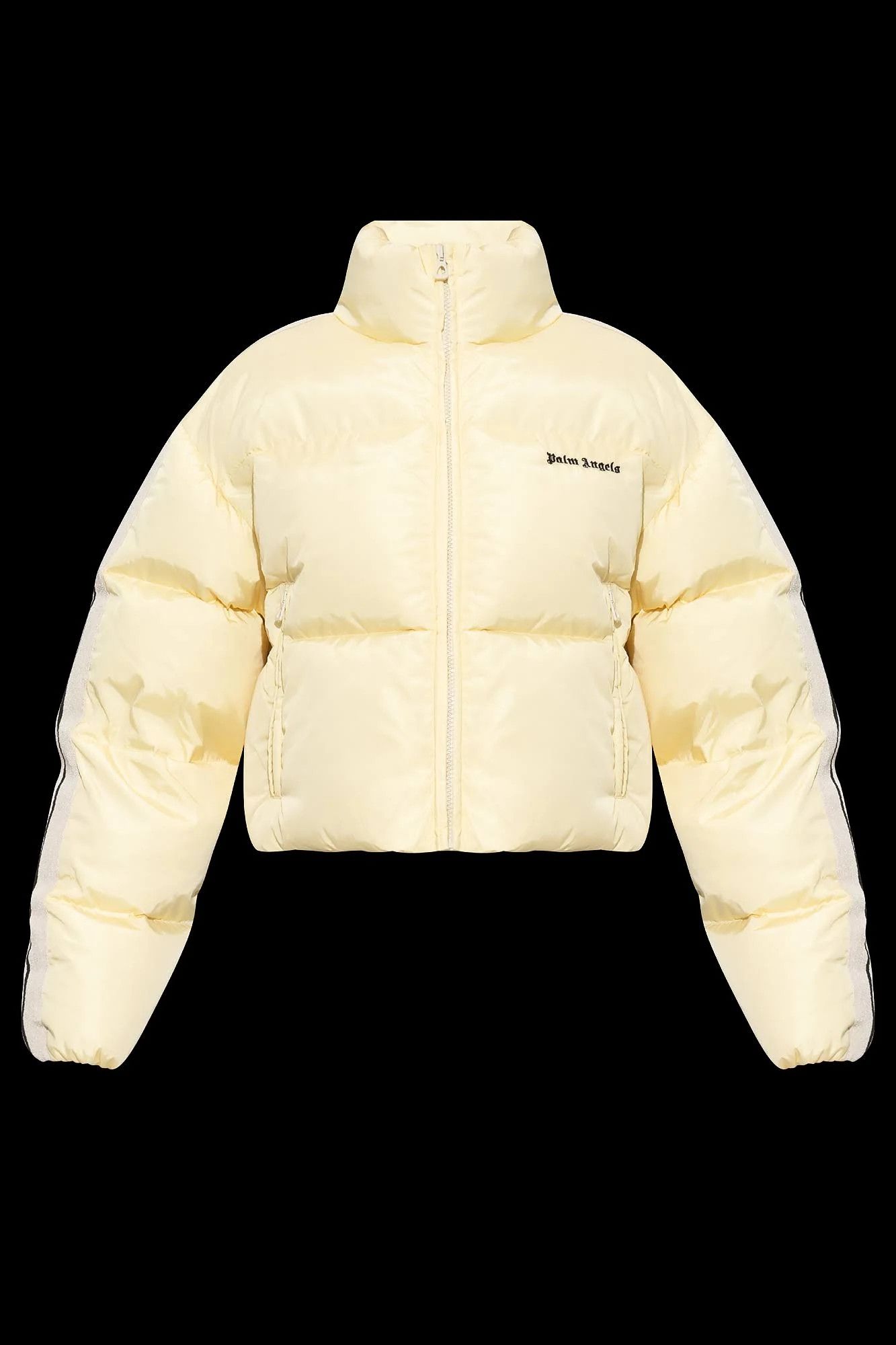 Palm Angels o1s22i1n0824 Cropped Puffer Jacket in Ivory Size S / US 4 / IT 40 - 1 Thumbnail