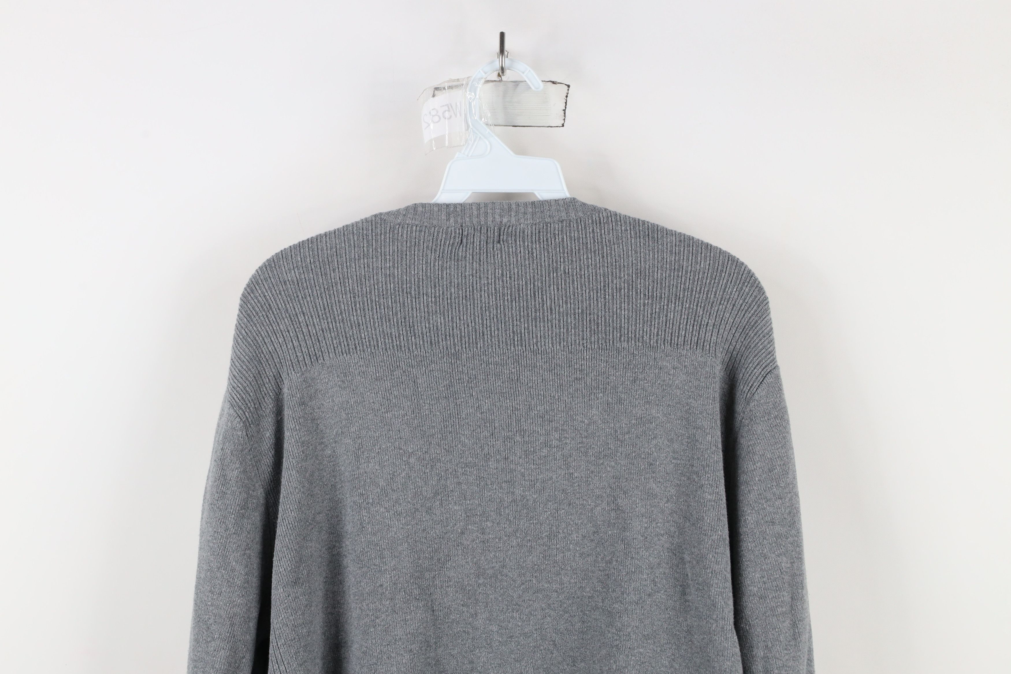 Levi's × Vintage Vintage Y2K Levis Cotton Ribbed Knit Crewneck Sweater Gray Size US L / EU 52-54 / 3 - 9 Thumbnail