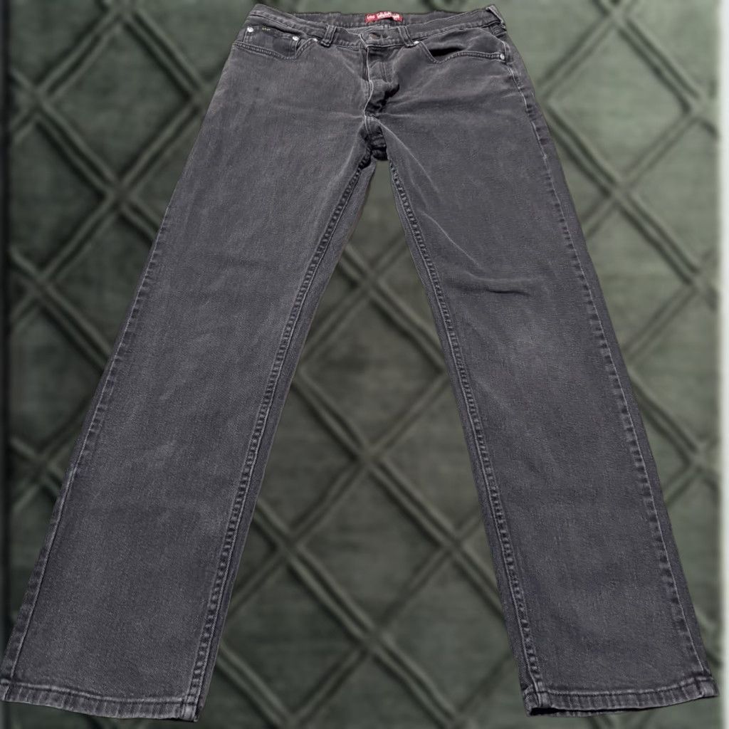 Lee Lee Jeans Men Black Denim Zip-Fly Stretch 34x32 Straight-Leg Premium Select Brand Logo 5-Pocket Men's Jeans Size US 34 / EU 50 - 1 Thumbnail