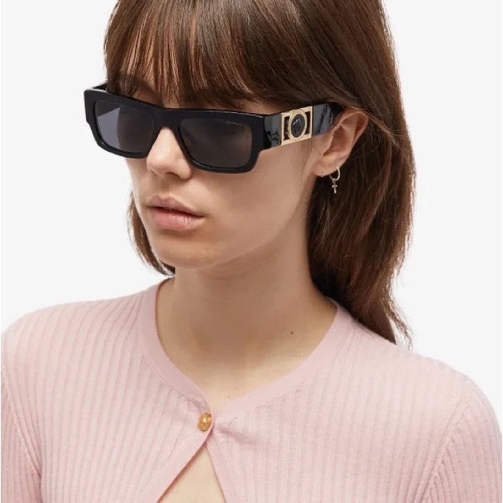 NEW VERSACE VE4416U GB1/81 Black/Polarized Dark Grey Unisex