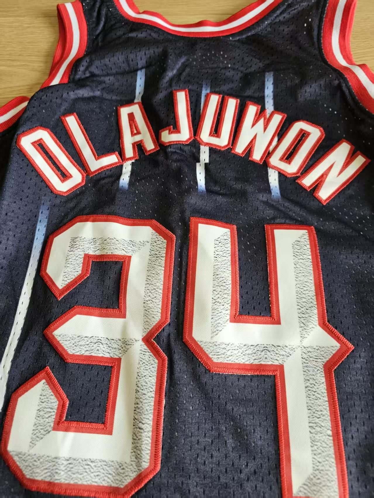 NBA Houston Rockets #34 Hakeem Olajuwon Jersey Size US XL / EU 56 / 4 - 3 Thumbnail