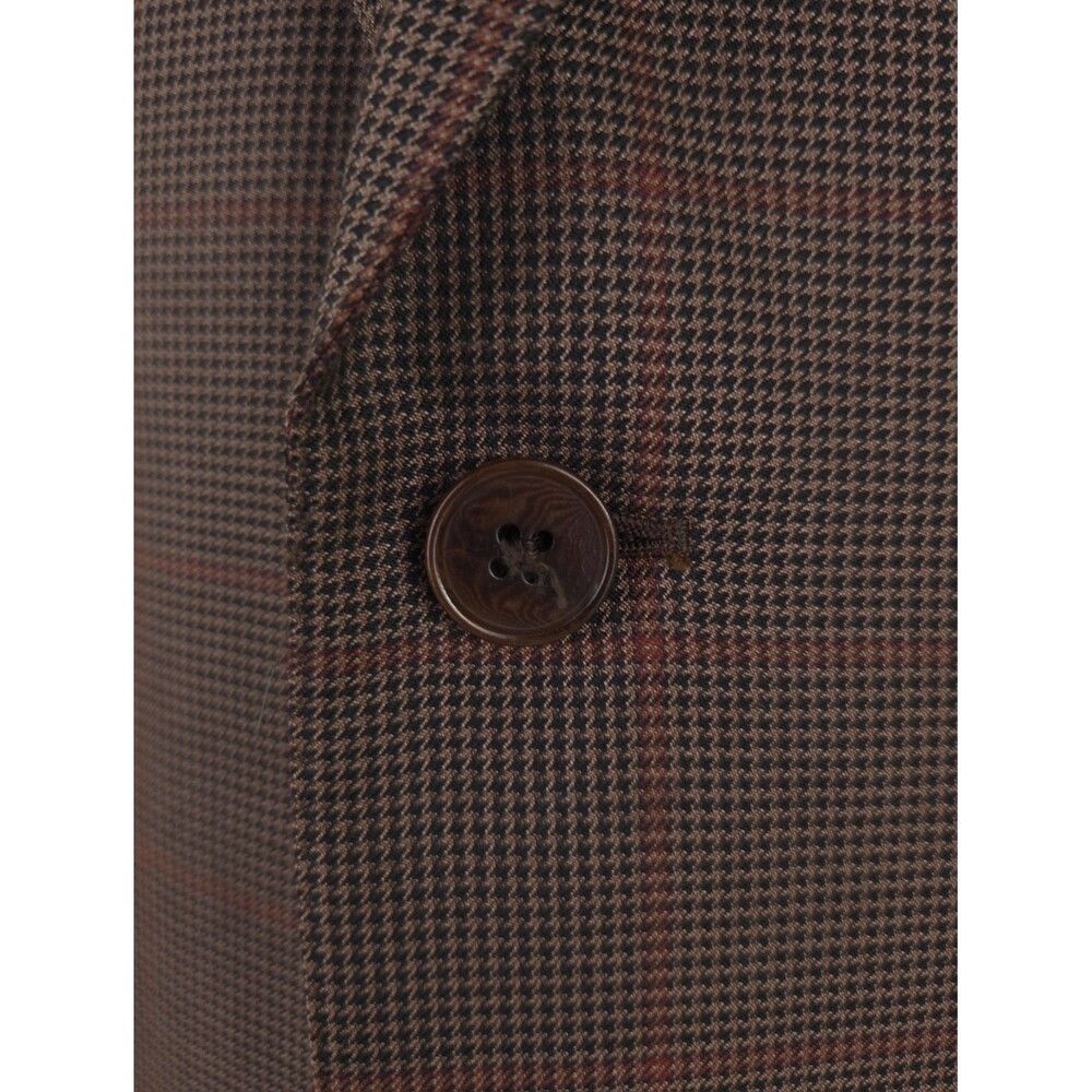 Ermenegildo Zegna Ermenegildo Zegna Houndstooth Fit Rom Blazer 52R 42 Mens Size 42R - 3 Thumbnail
