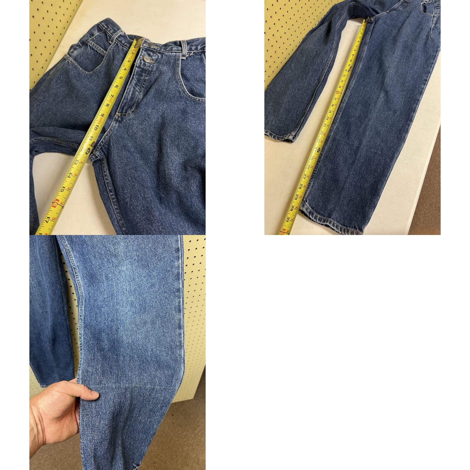 Guess VINTAGE Guess Jeans Mens 31x31 Tapered Cotton Blue Denim 10075-30 7 Pocket Jeans Size US 31 - 9 Thumbnail