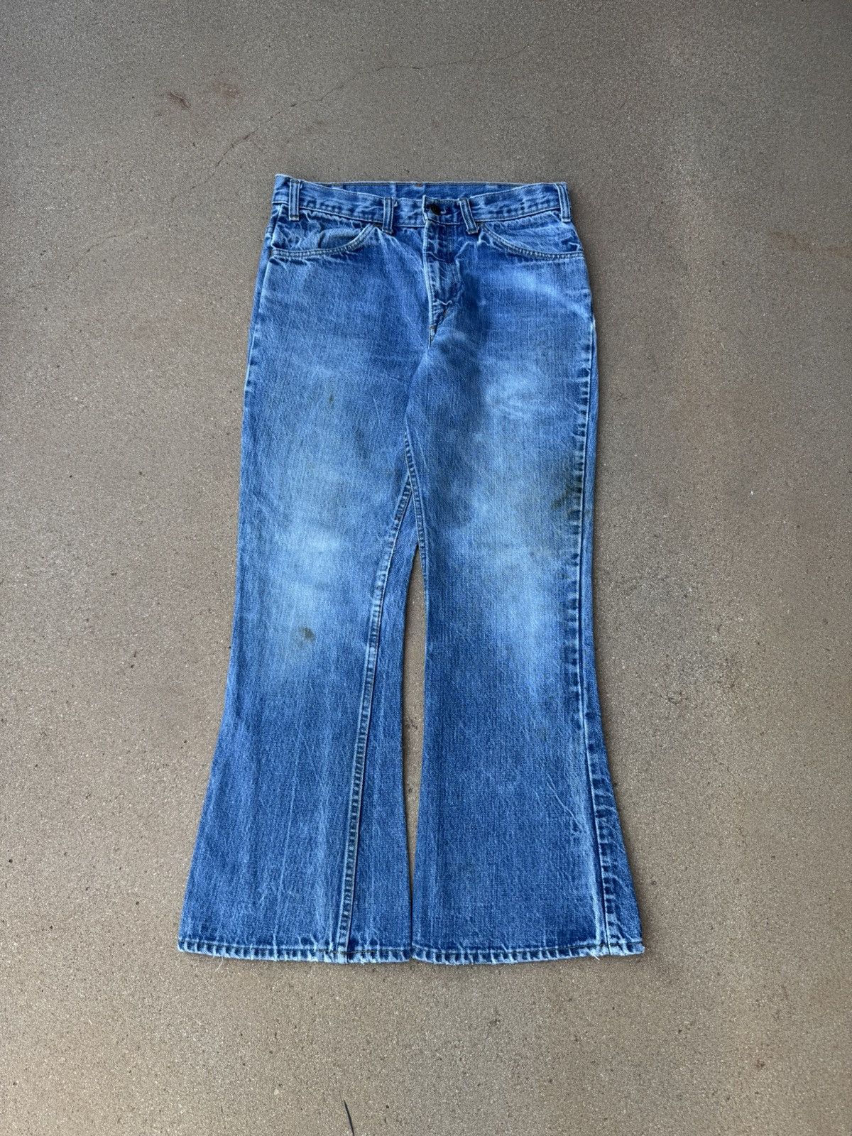 Levi's Vtg 70’s Levi’s 646 Orange Tab Bellbottom Flare Jeans 31x28 Size US 31 - 1 Thumbnail