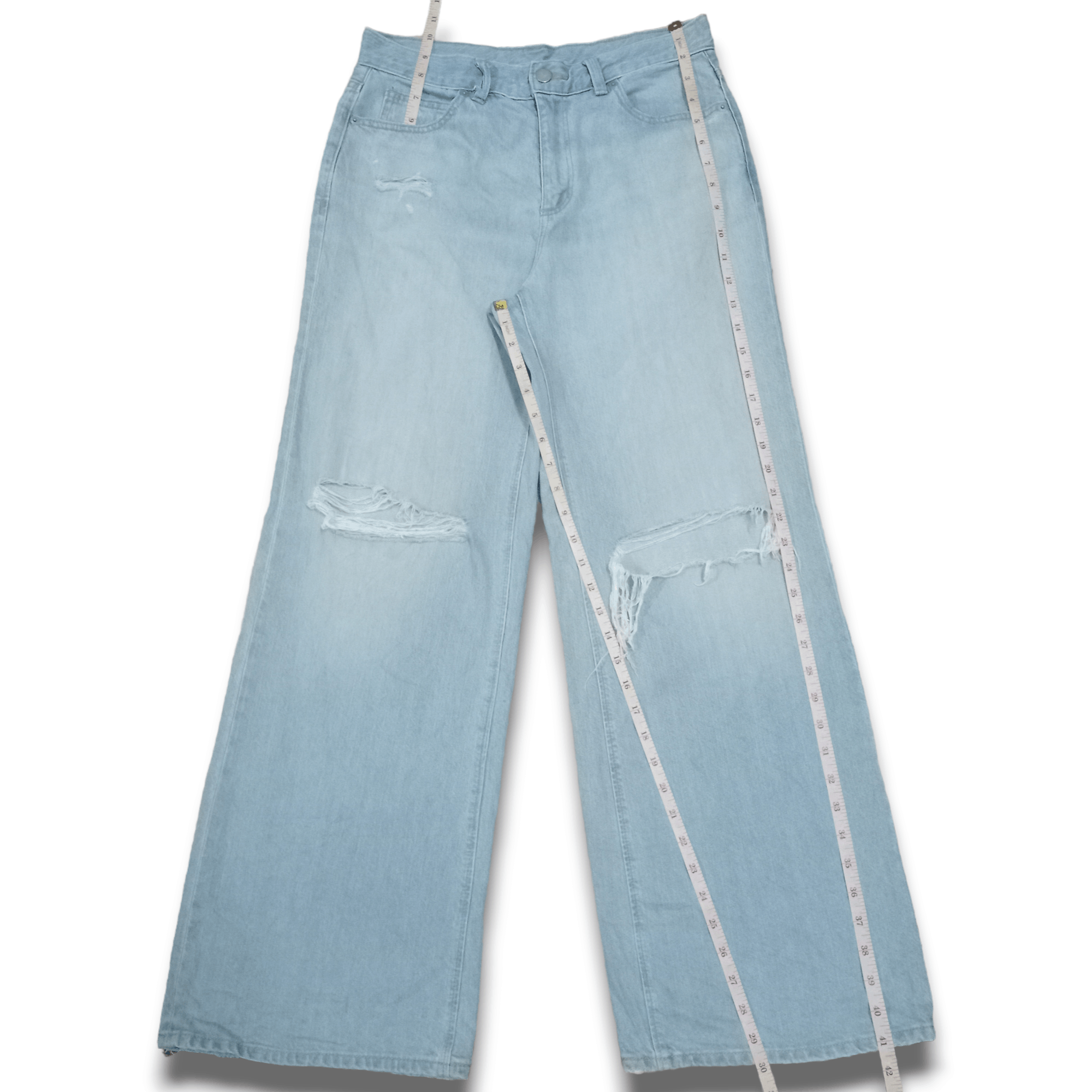GU Vintage Japanese Gu Baggy Style Flare Jeans 30x30 Size US 30 / EU 46 - 10 Thumbnail
