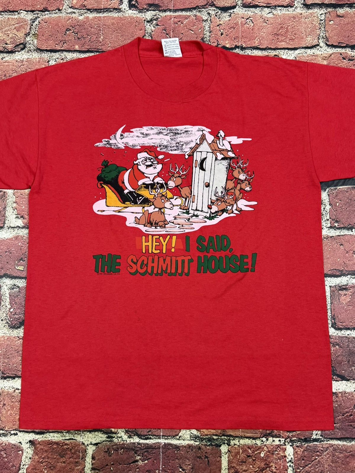 Other Vintage SANTA CLAUS Said SCHMITT House Tee Single Stitch 90s Size US L / EU 52-54 / 3 - 4 Thumbnail