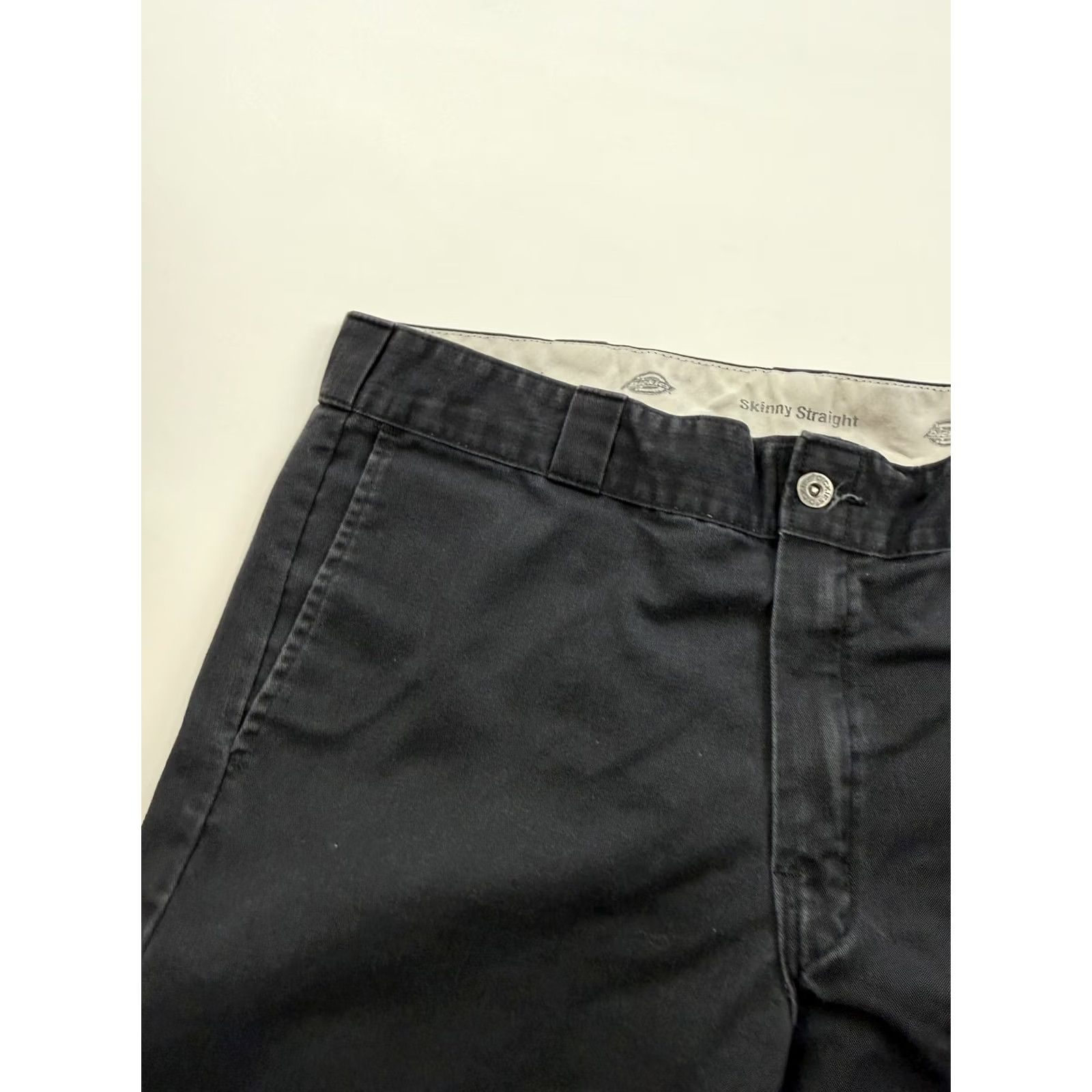 Dickies Dickies Pants Mens 36x29 Black Skinny Straight Canvas Double Knee Workwear Size US 36 / EU 52 - 4 Thumbnail