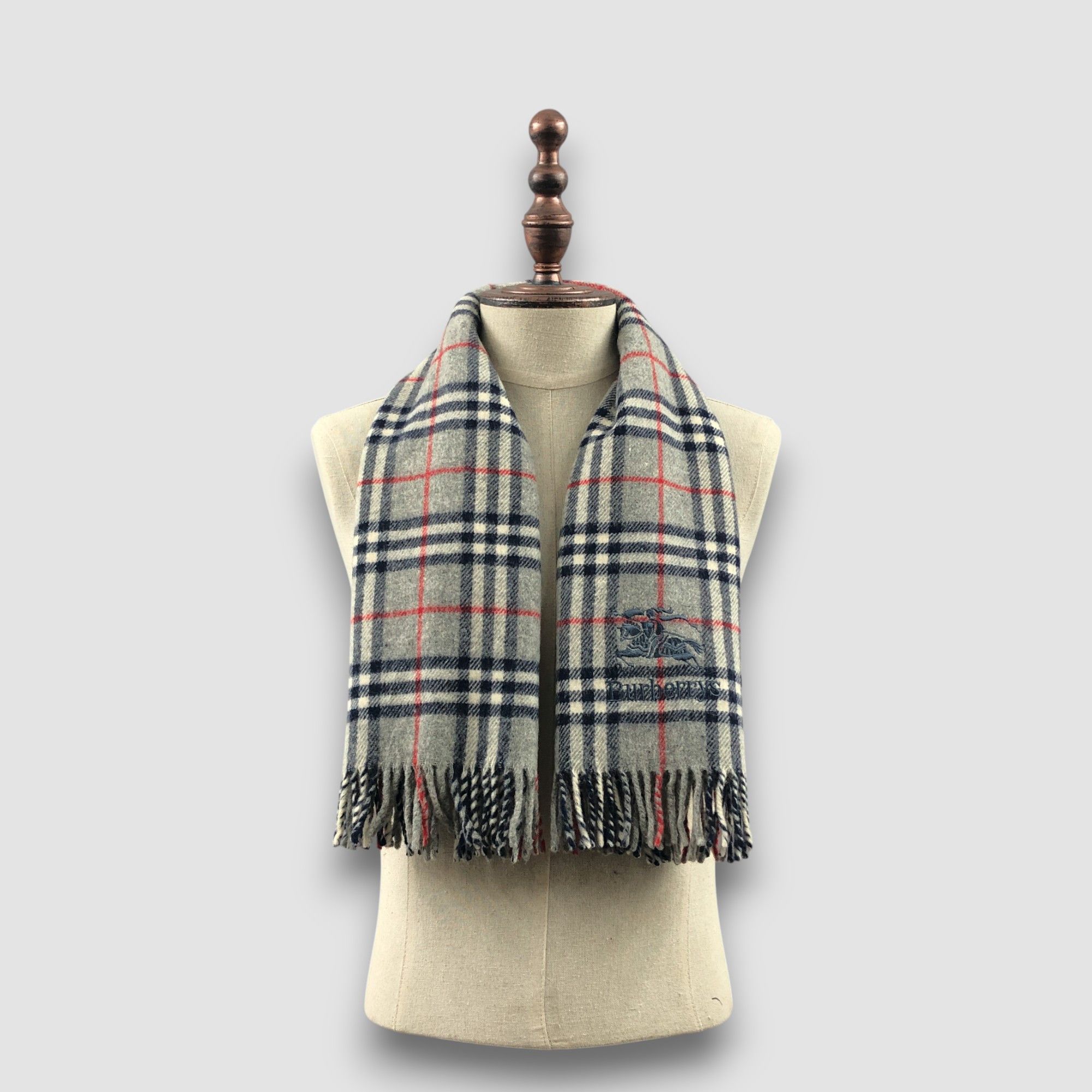 Burberry Vintage Burberry Scarf Muffler Wool Stole Wraps Scarves Size ONE SIZE - 1 Thumbnail